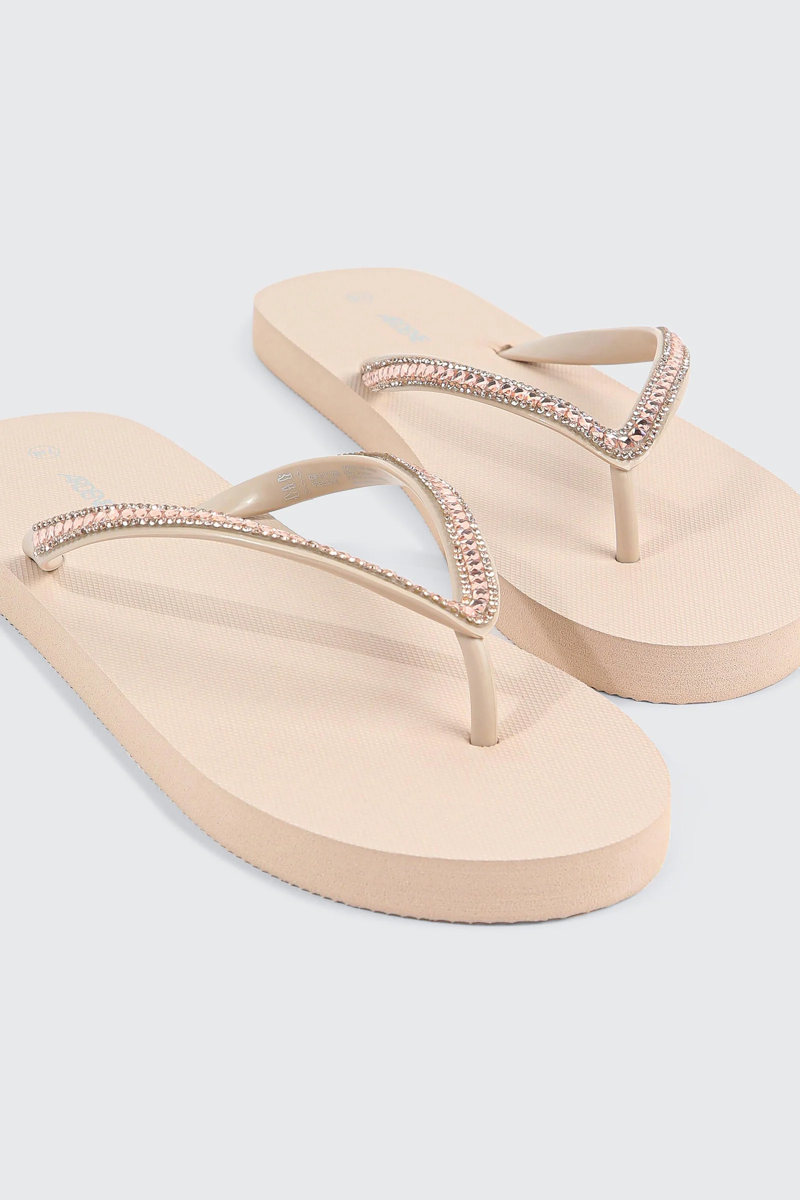 Rhinestone Straps Flip Flops - Image 2