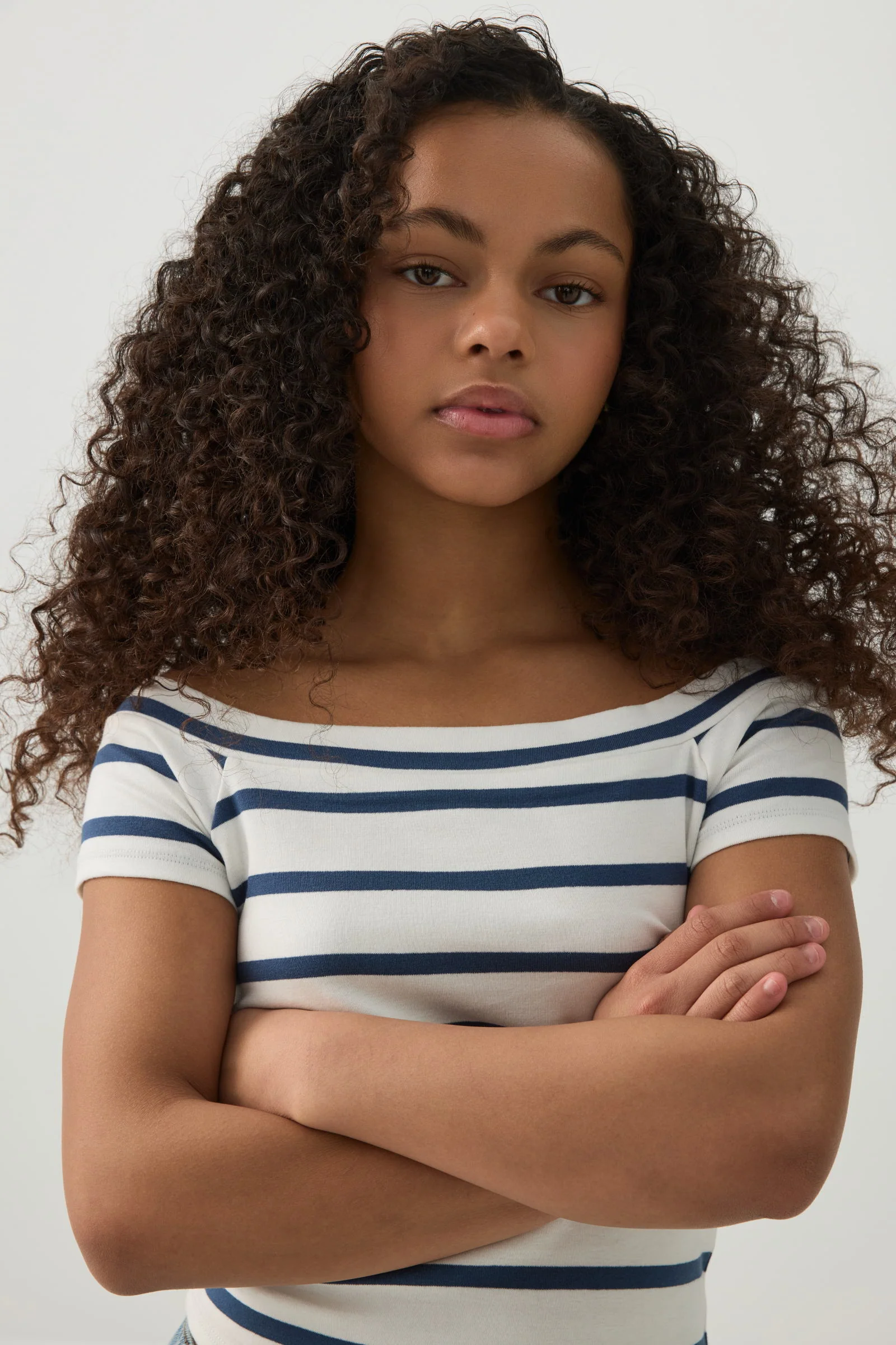 Rib Off Shoulder T-Shirt - Image 2