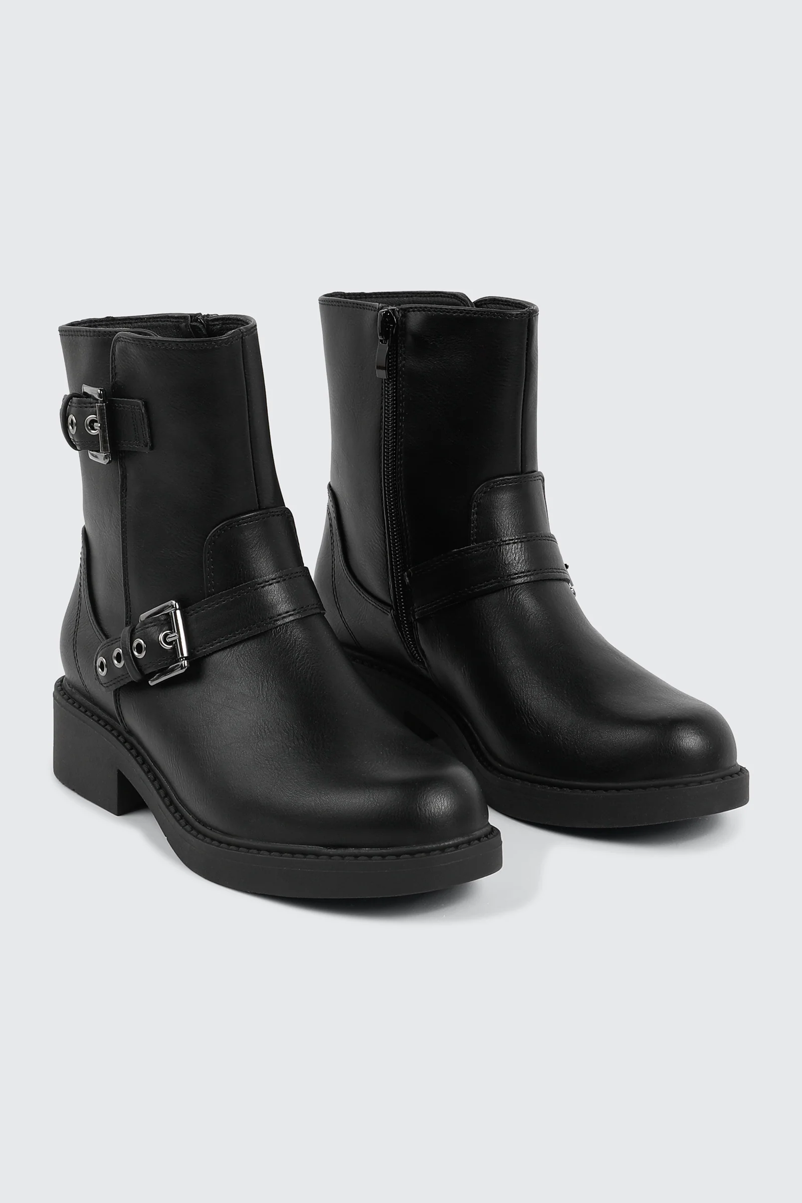 Round Toe Ankle Boots - Image 2