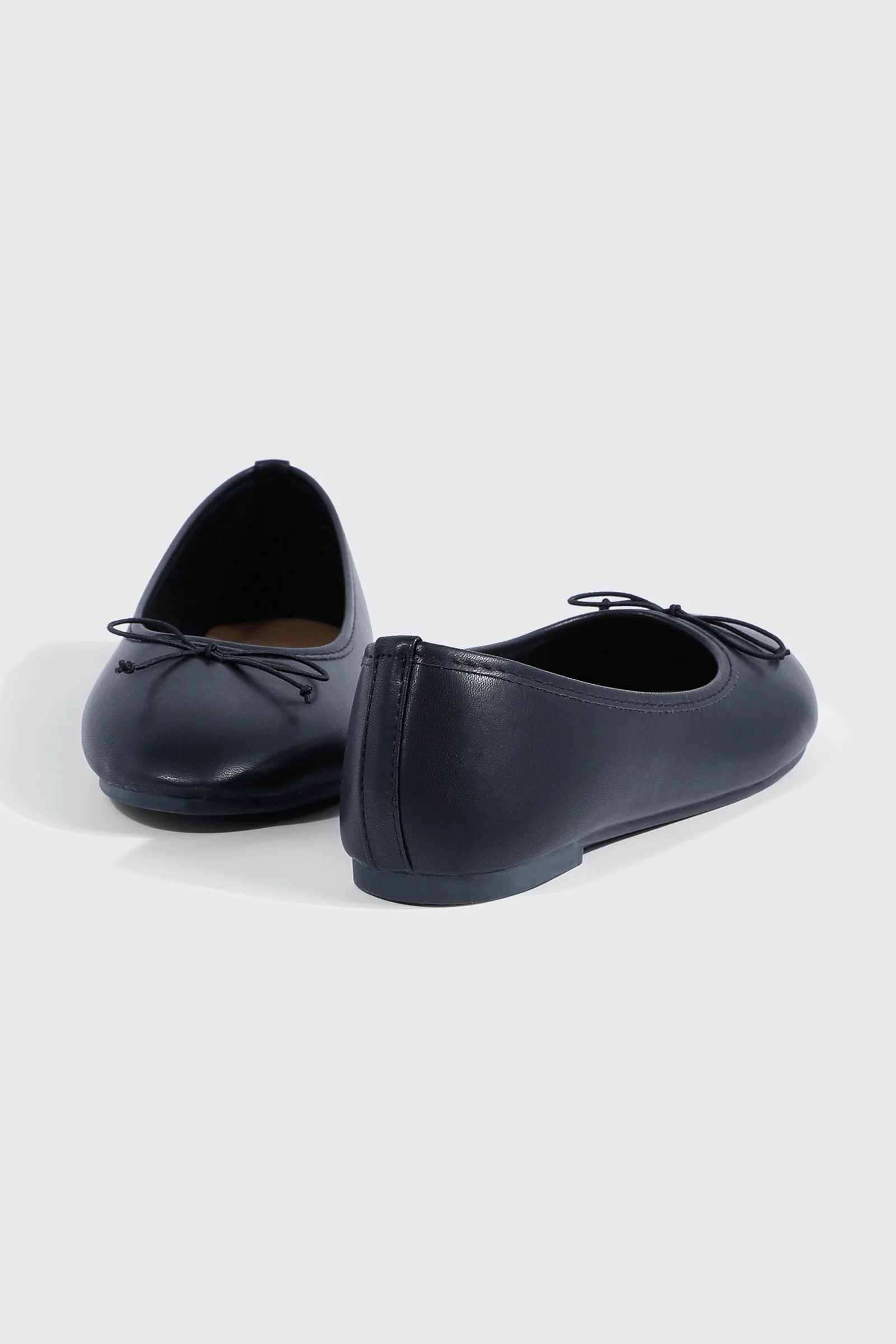 Round Toe Ballet Flats with Bow - Image 3