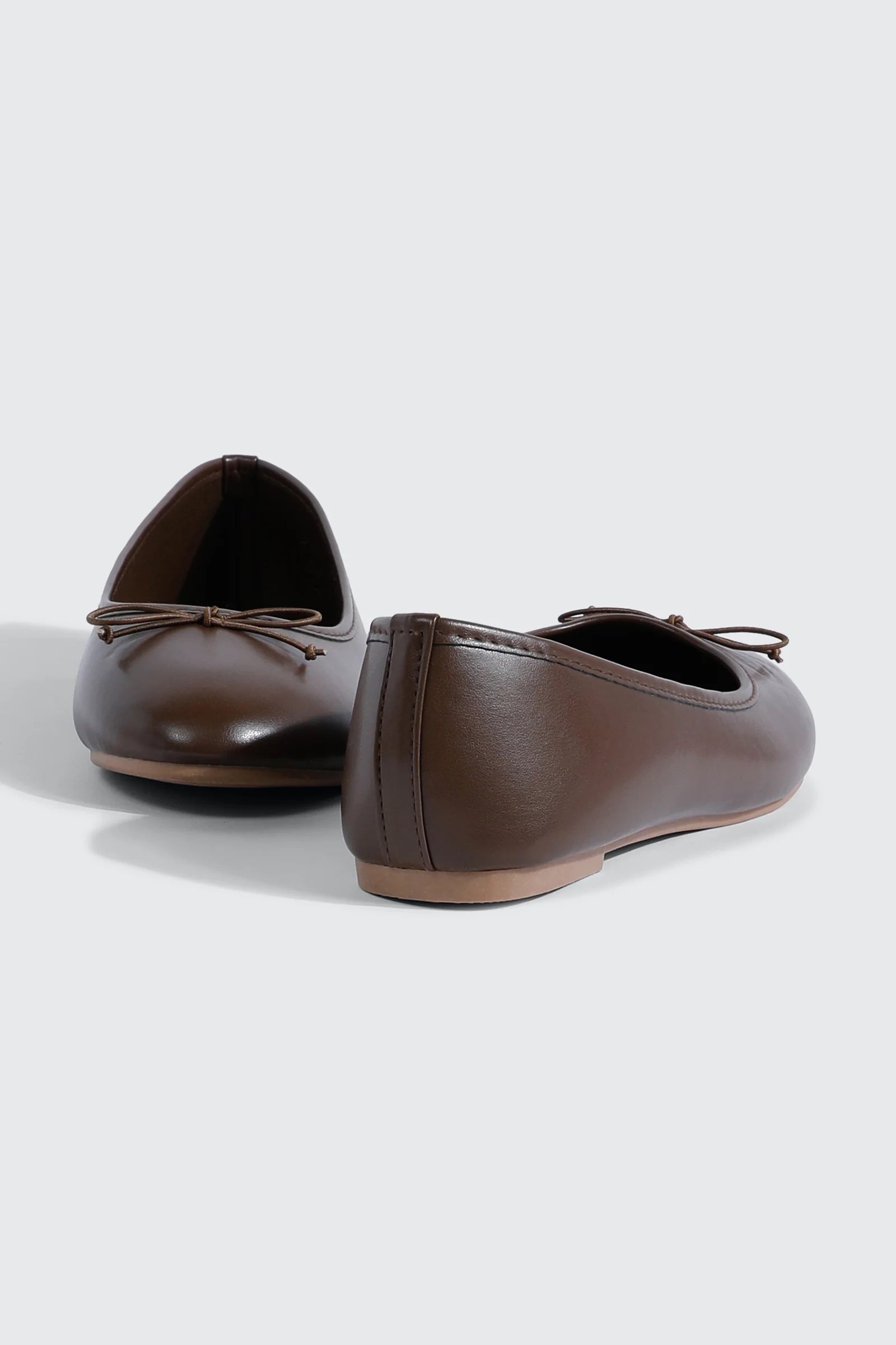Round Toe Ballet Flats with Bow - Image 3