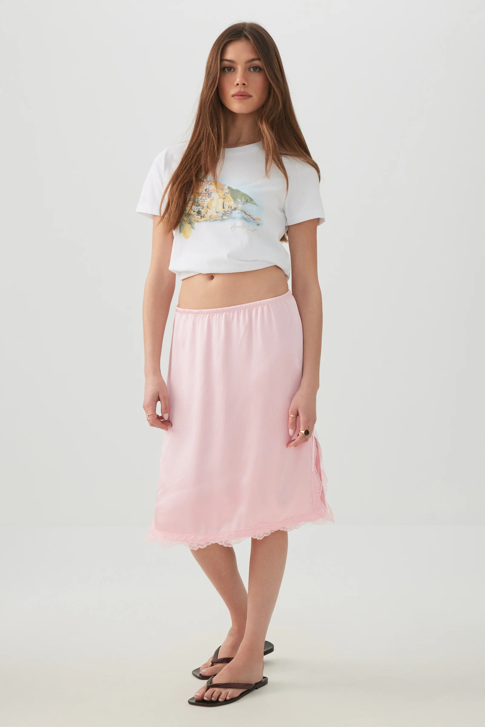 Satin Midi Skirt - Image 2