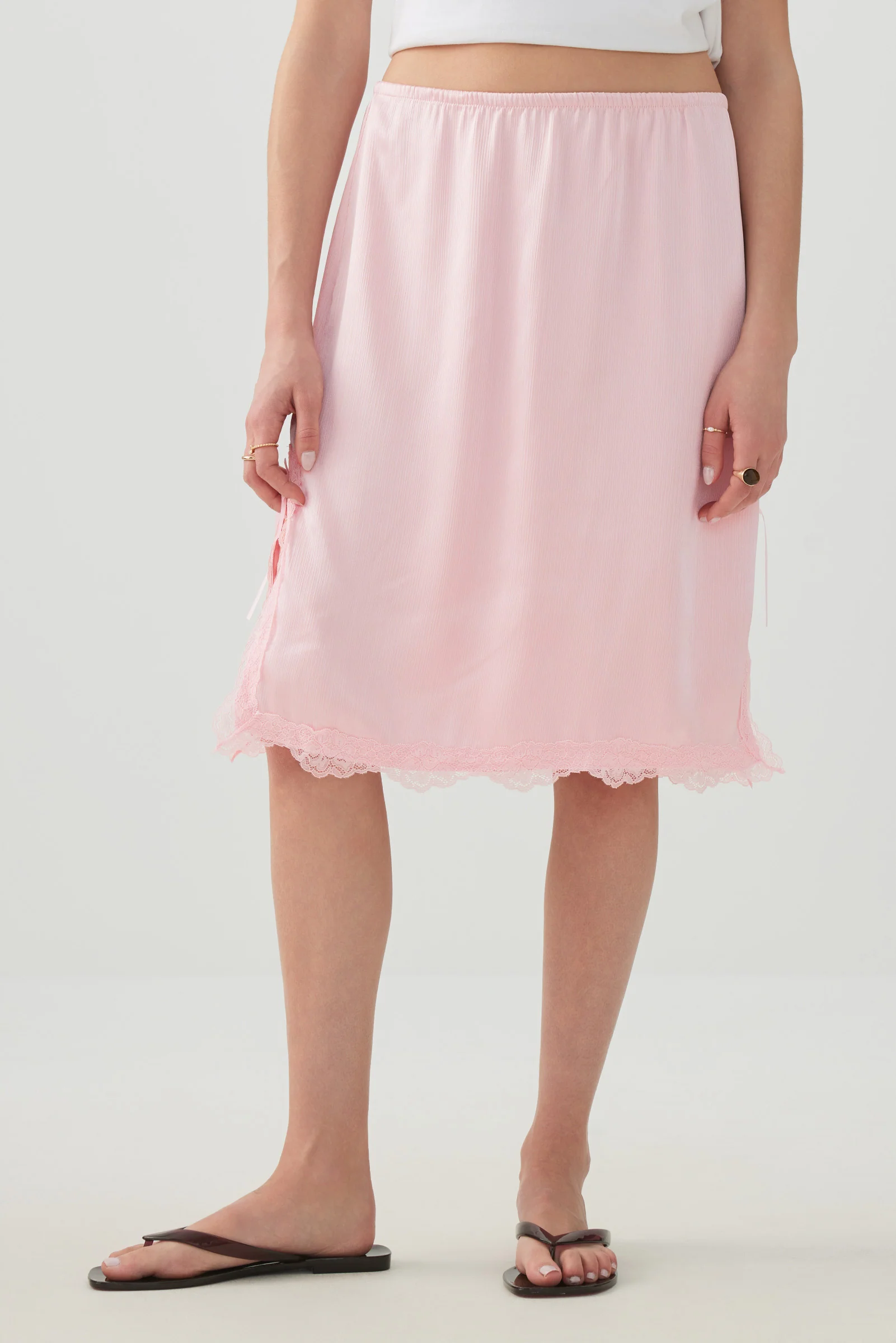 Satin Midi Skirt - Image 3