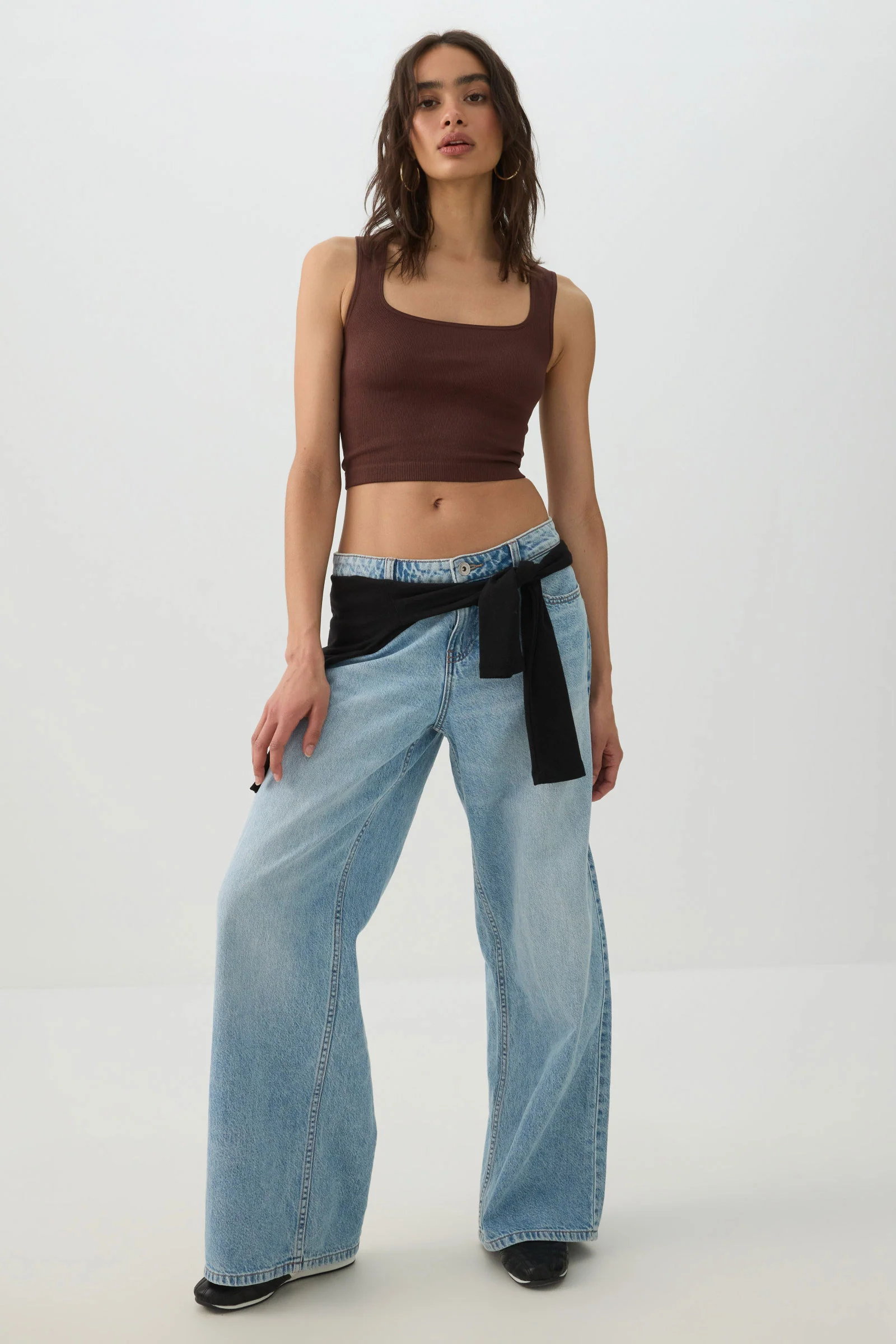 Seamless Ribbed Trapeze Tank Top - Image 2