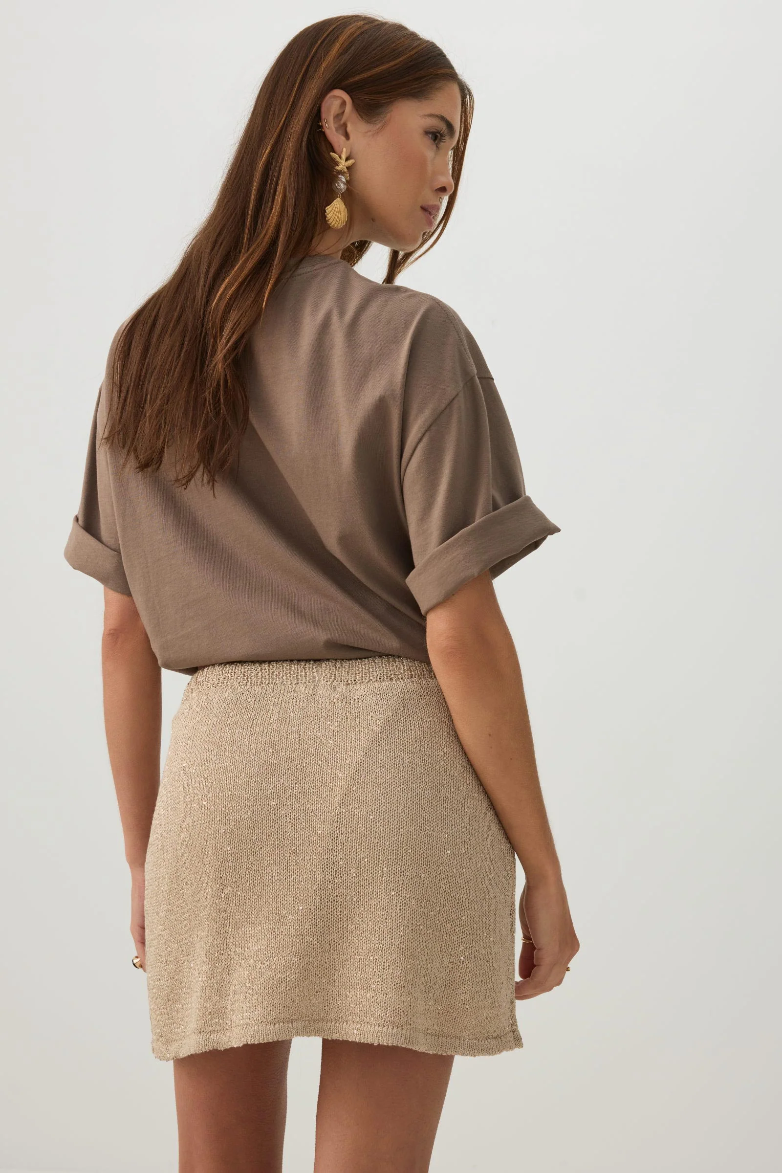 Sequin Knit Mini Skirt - Image 5