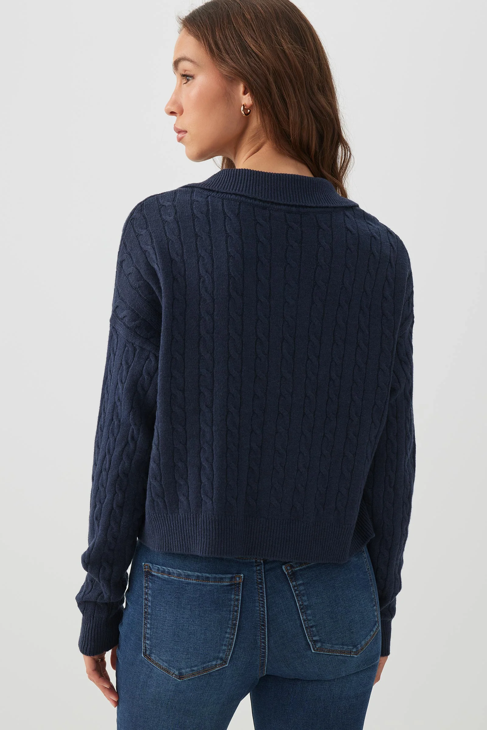 Short Johnny Collar Sweater - Image 5