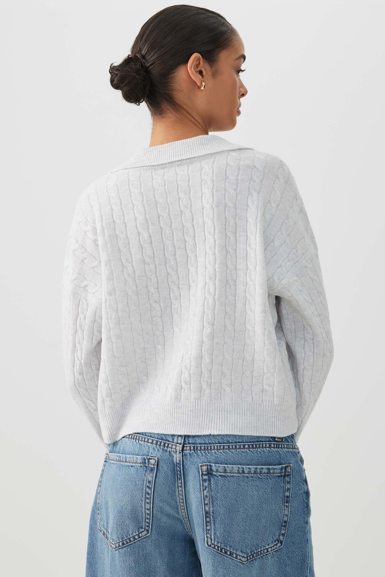Short Johnny Collar Sweater - Image 4