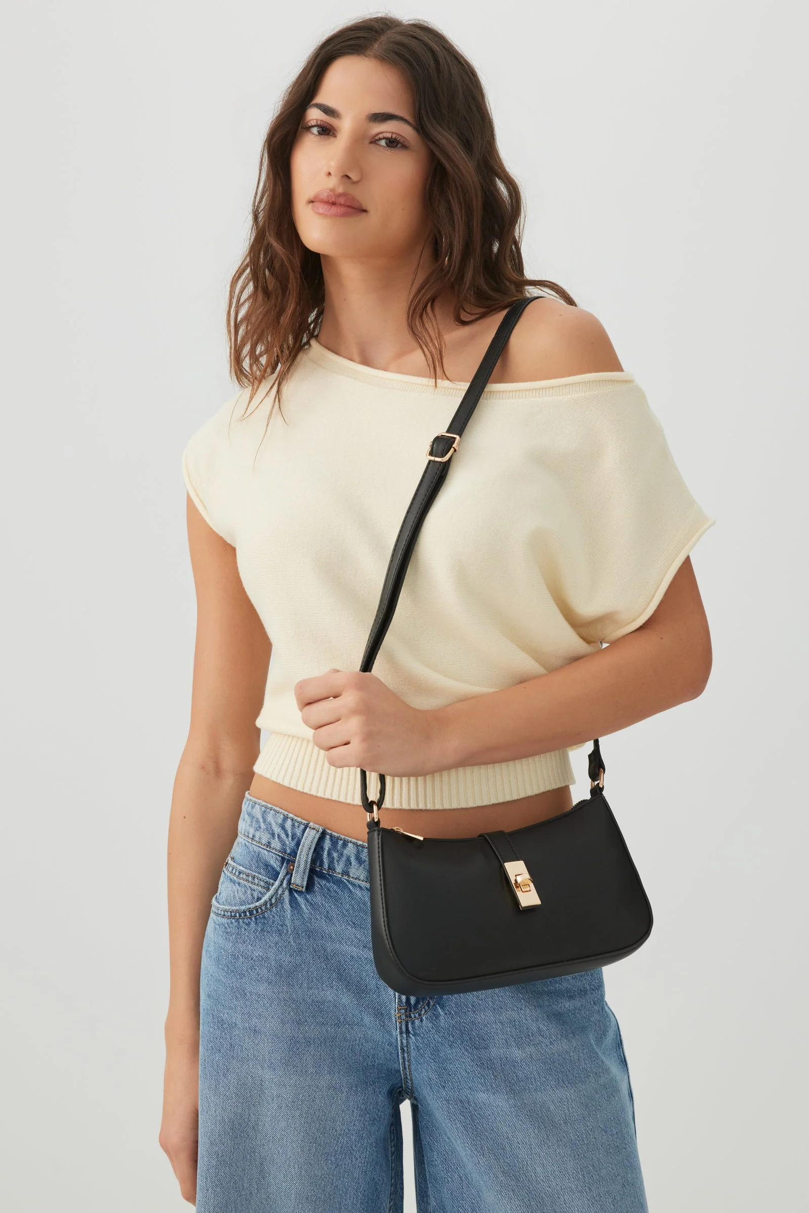 Shoulder Bag with Turn Lock - Image 5