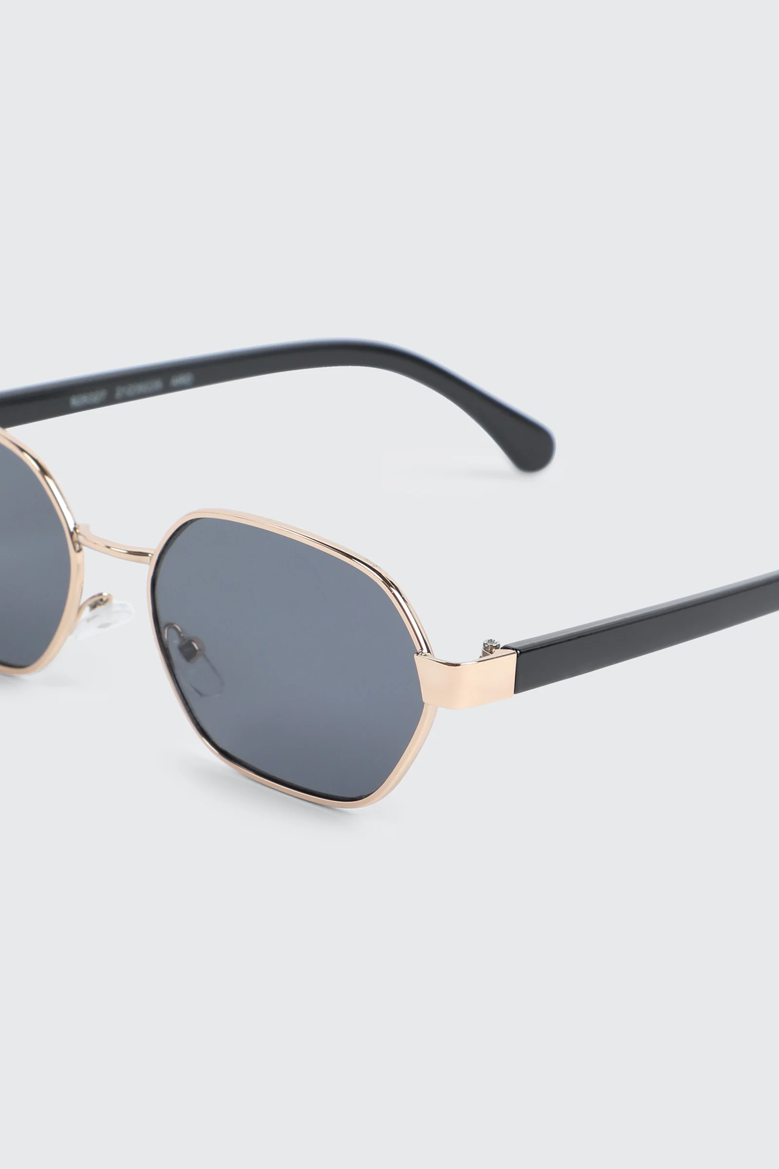 Slim Geometric Metal Sunglasses - Image 2