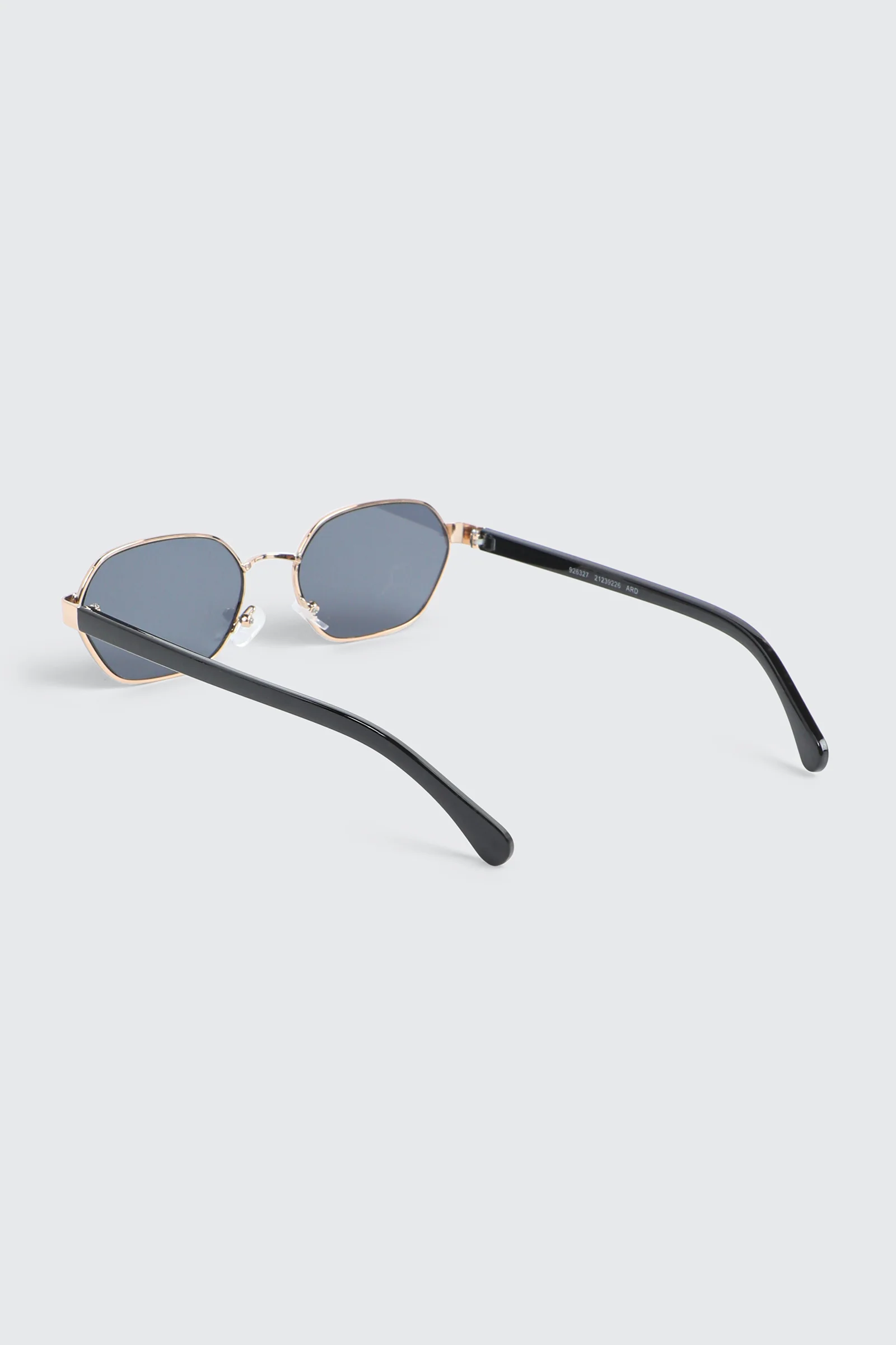 Slim Geometric Metal Sunglasses - Image 3