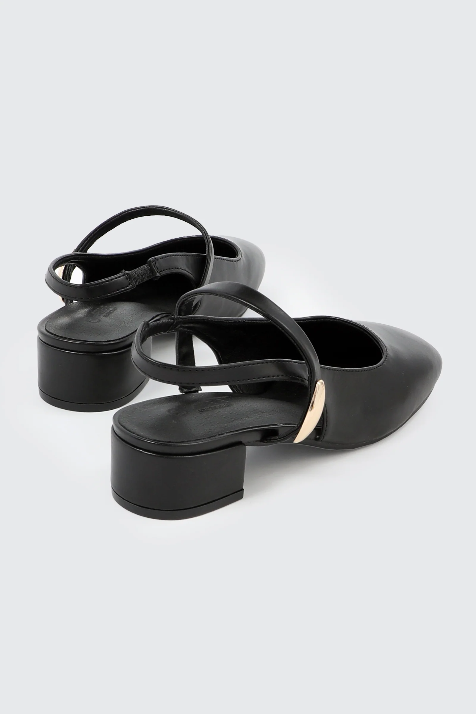 Slingback Shoes with Metal Ornament - Image 3