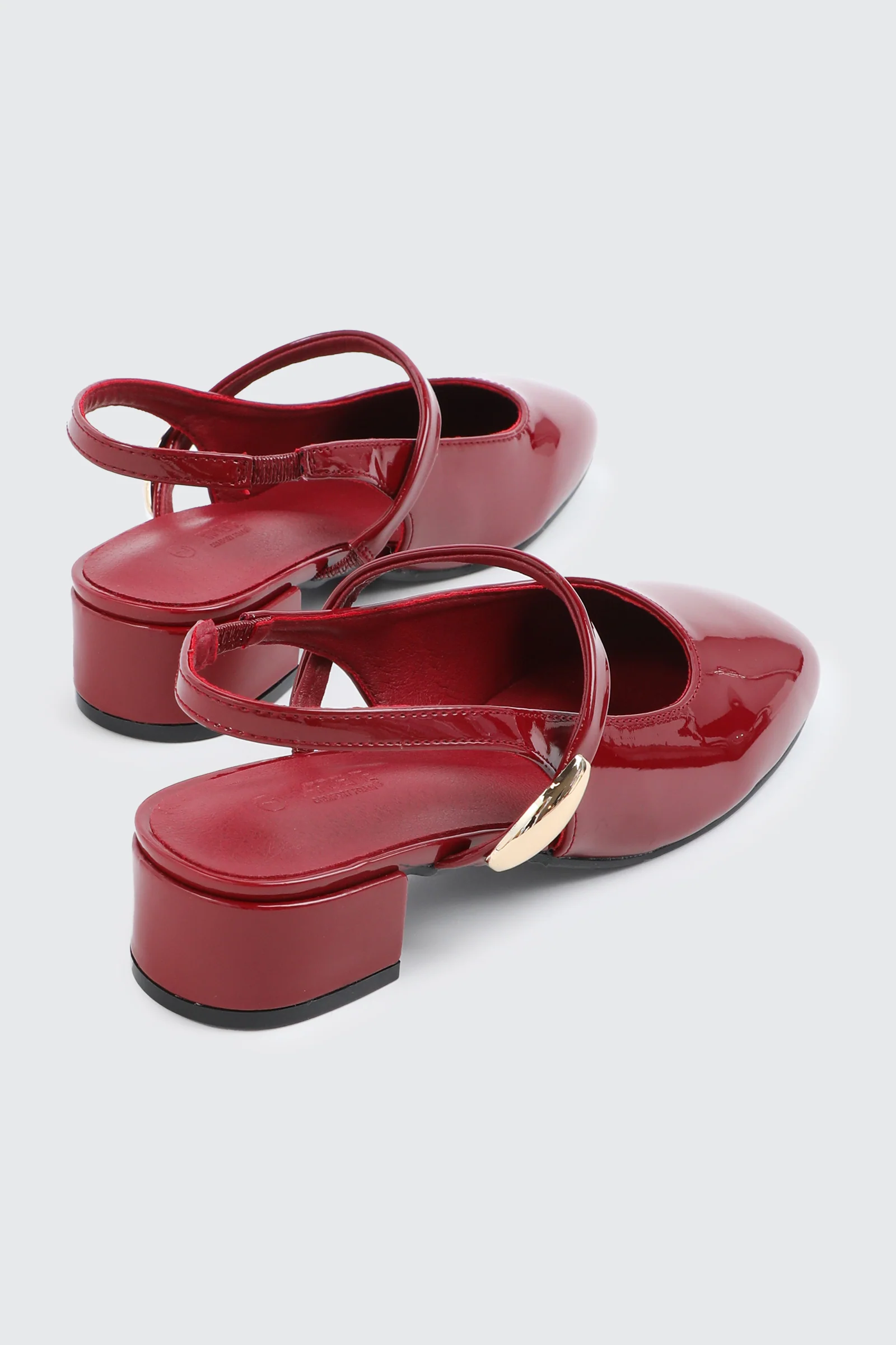 Slingback Shoes with Metal Ornament - Image 3