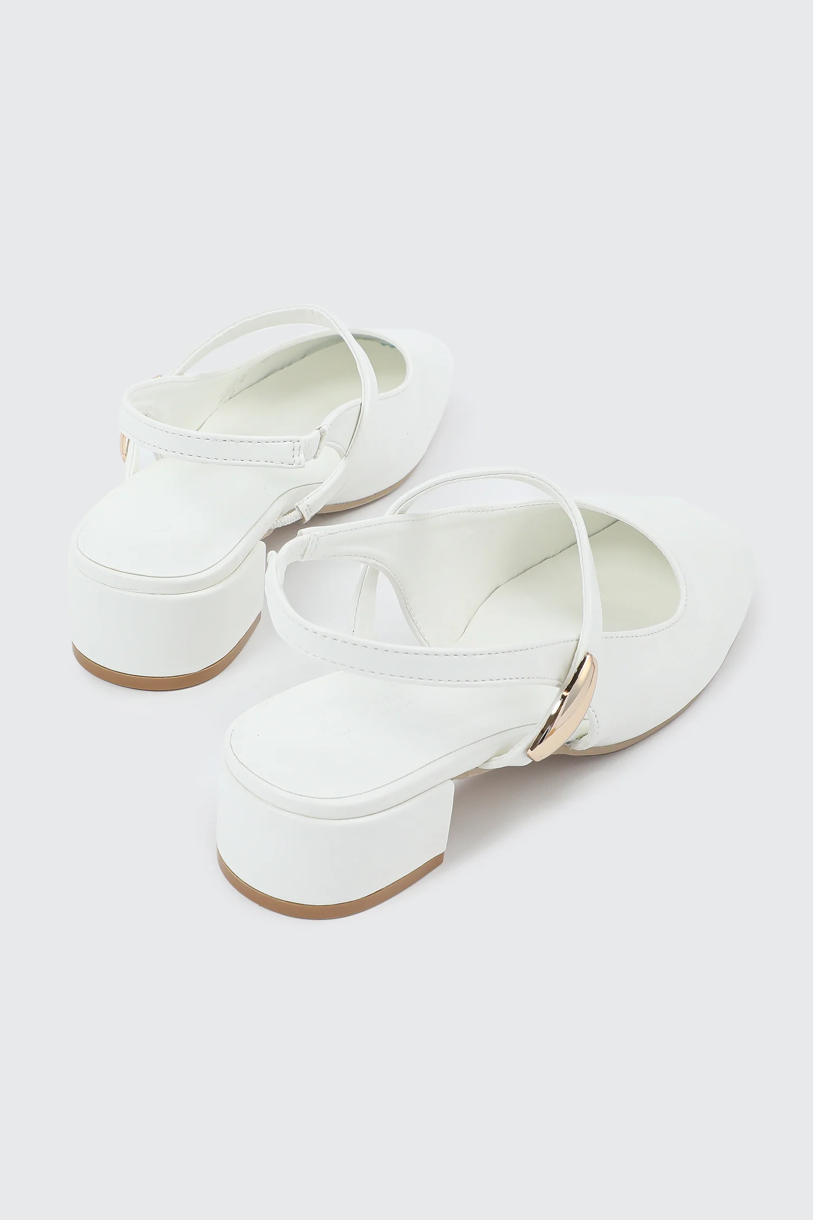 Slingback Shoes with Metal Ornament - Image 3