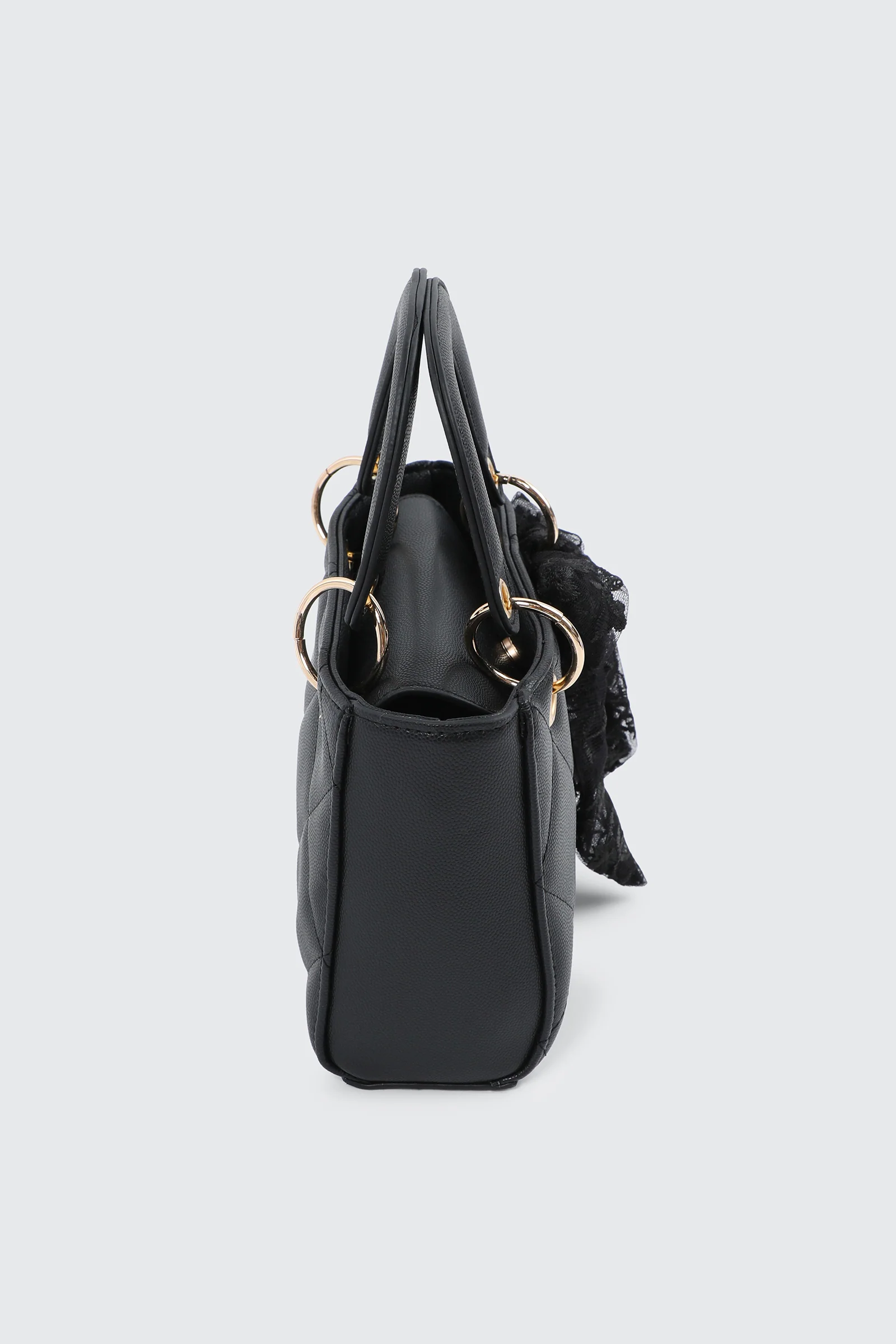 Small Tote Bag with Bow Detail - Image 3