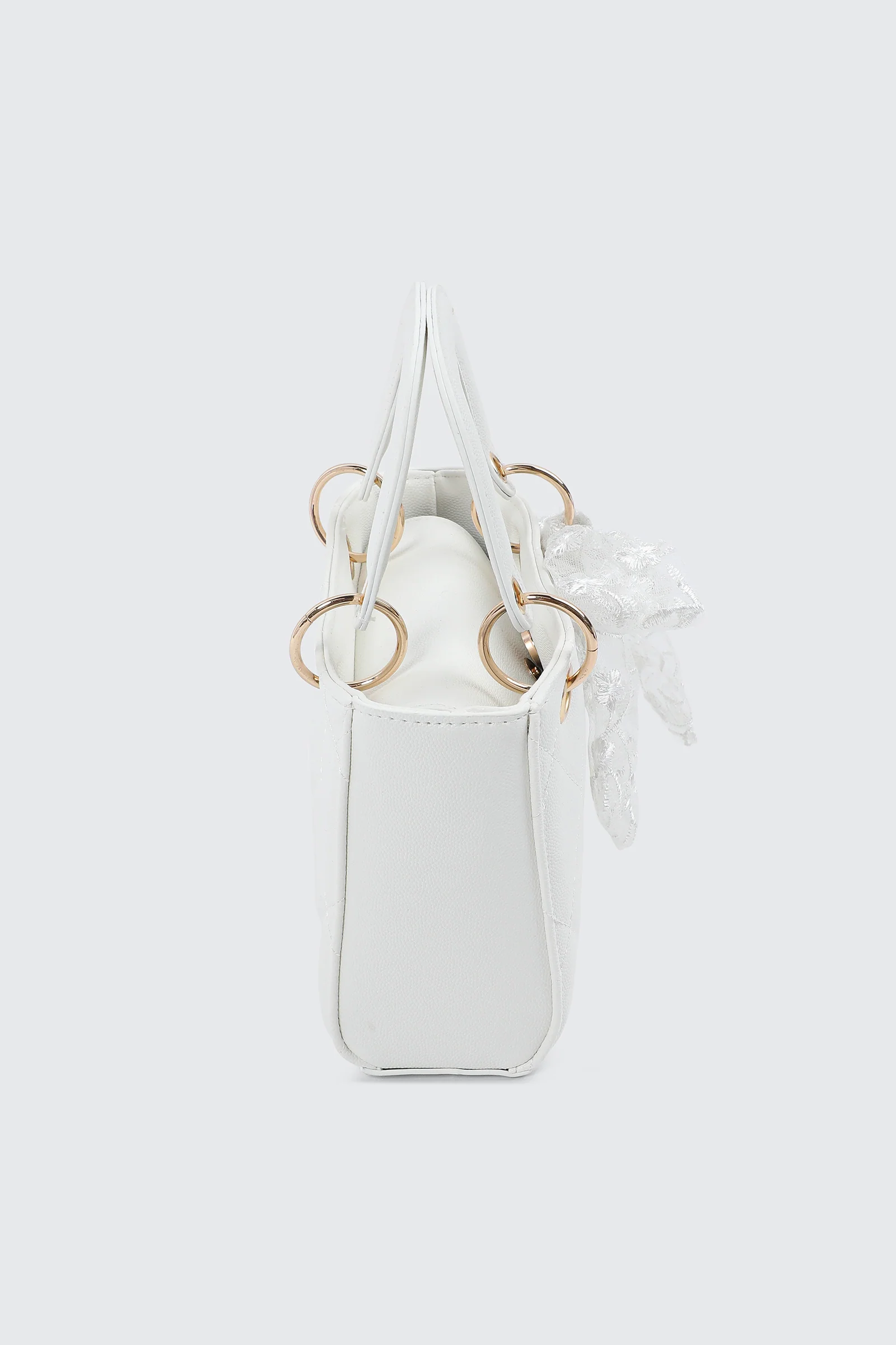 Small Tote Bag with Bow Detail - Image 3