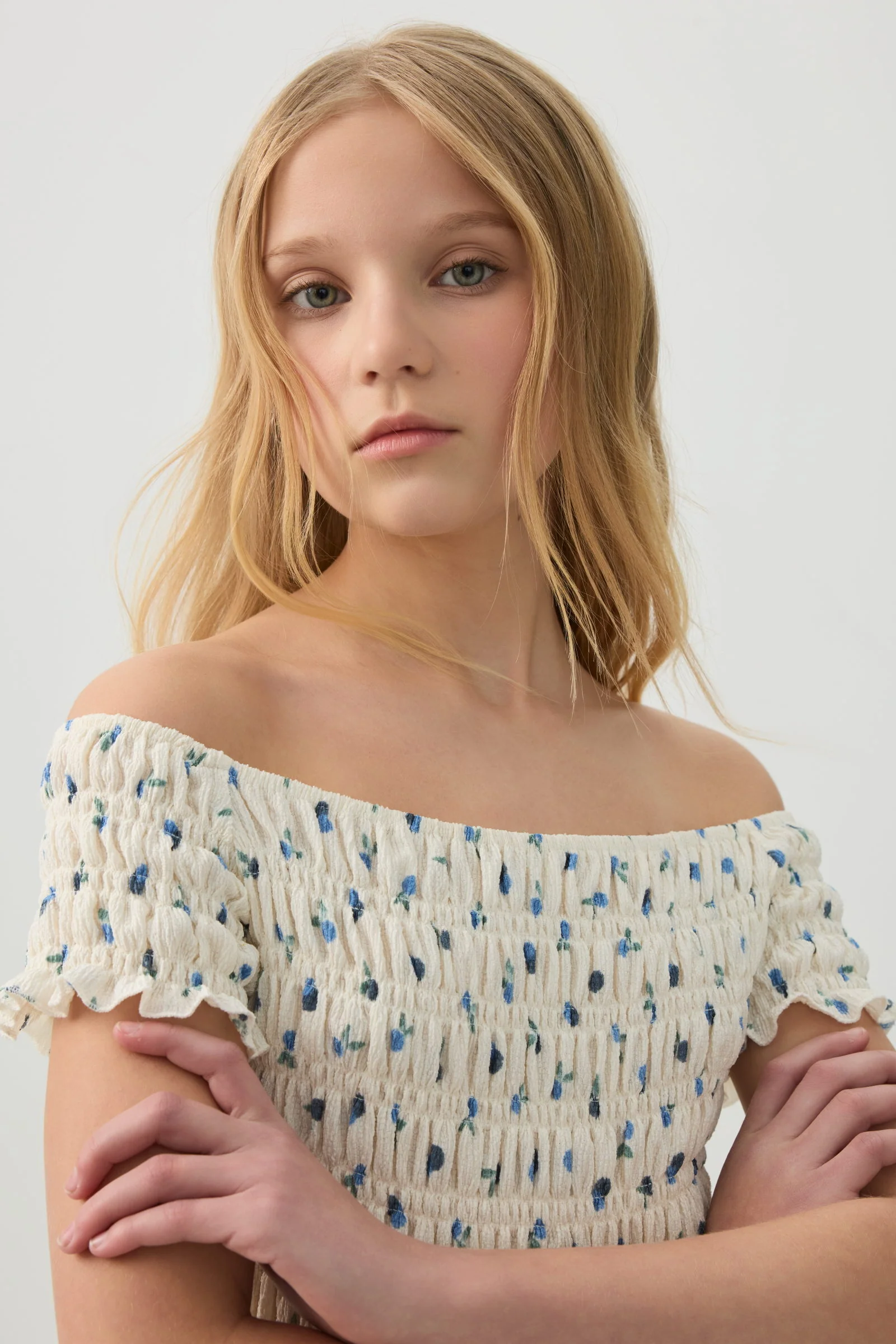 Smocked Off Shoulder Dress - Image 3
