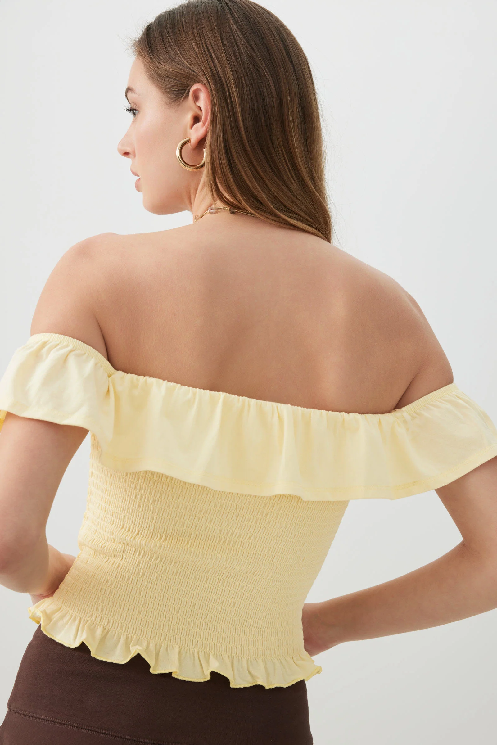 Smocked Off-Shoulder Top - Image 4