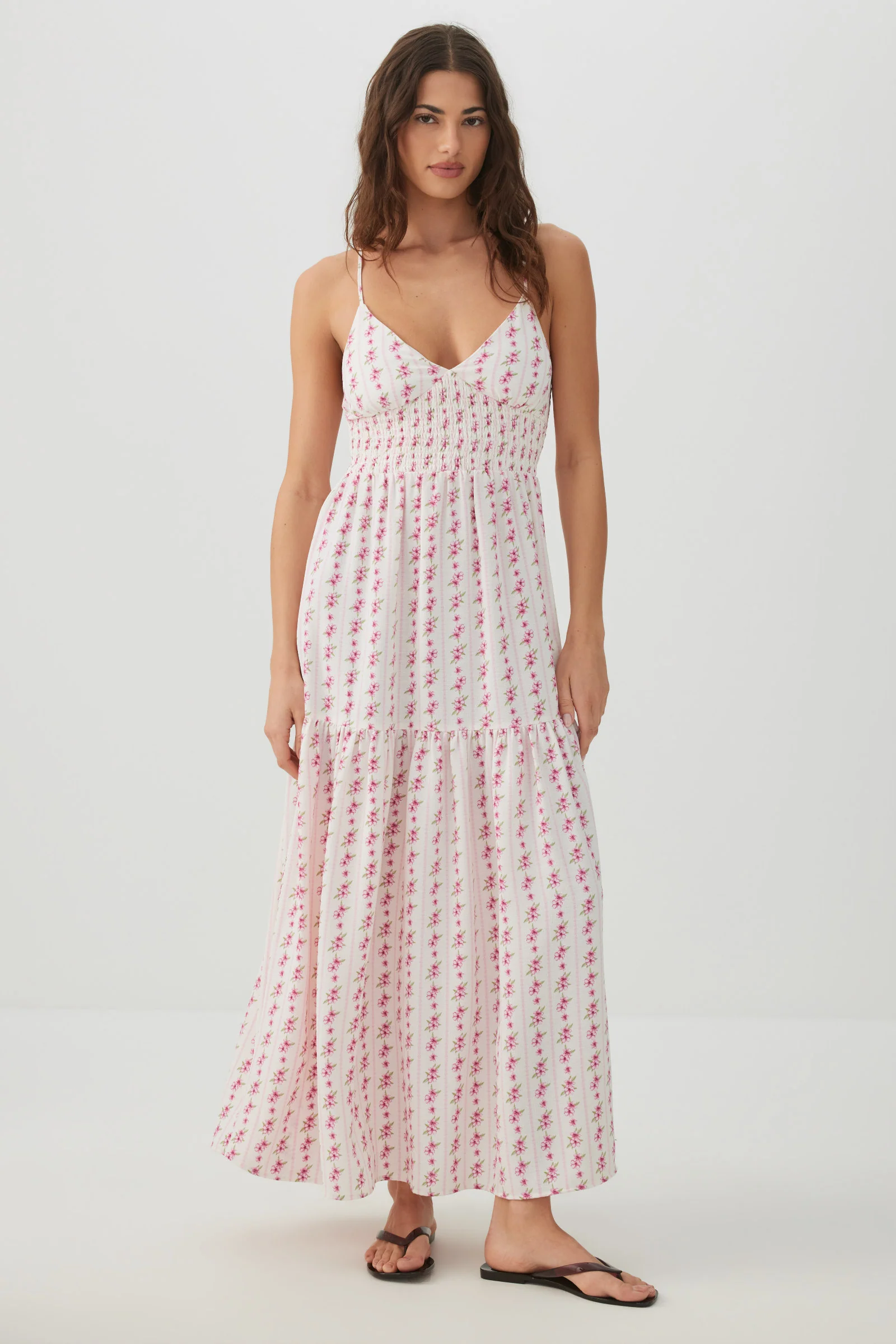 Smocked Tiered Maxi Dress