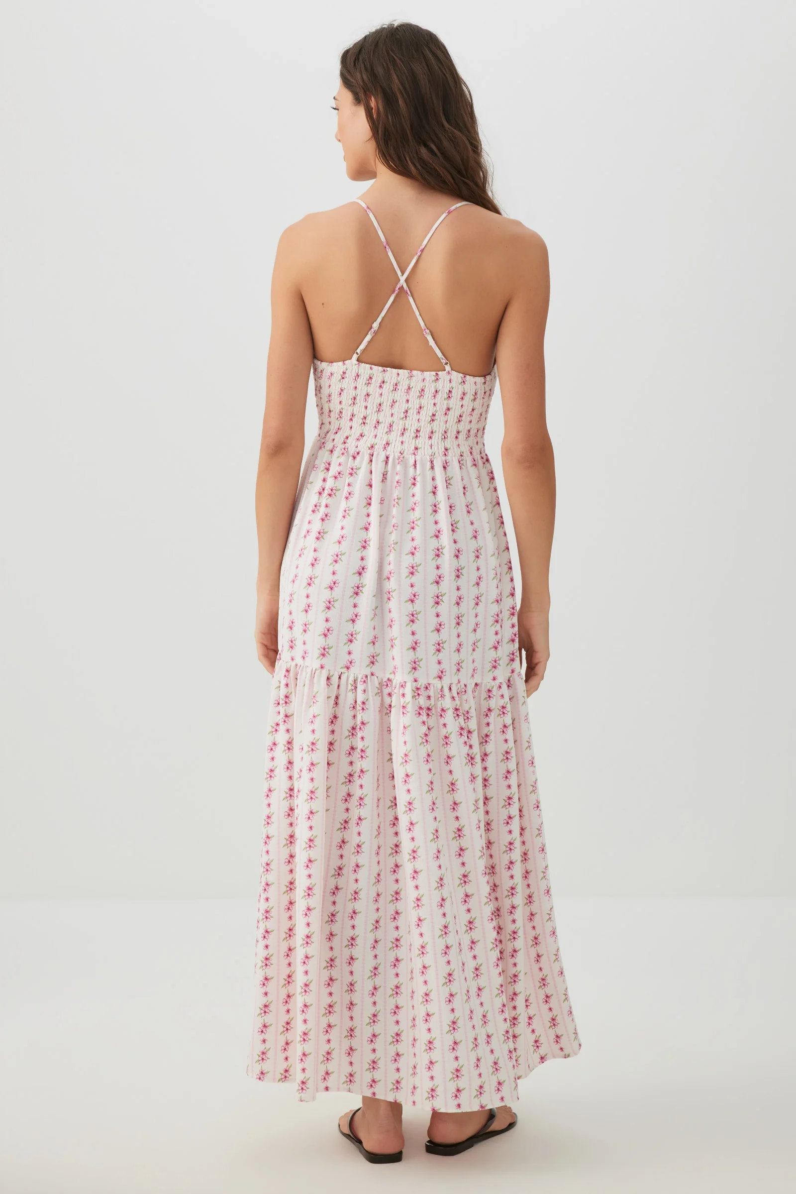 Smocked Tiered Maxi Dress - Image 4