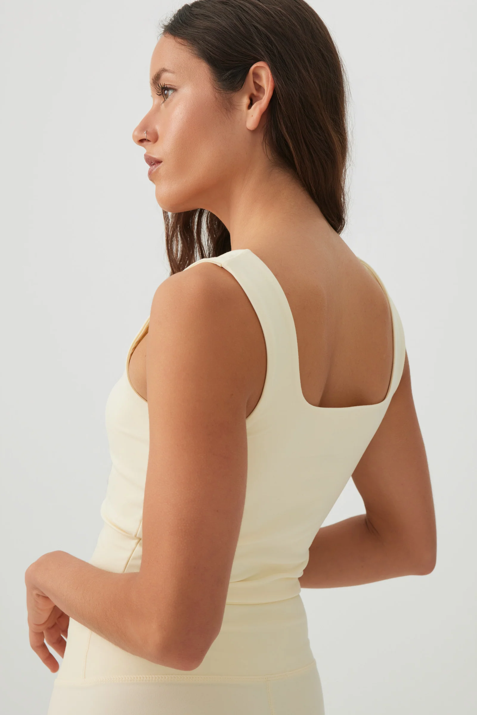 Soft Cropped Double Layer Tank Top - Image 4