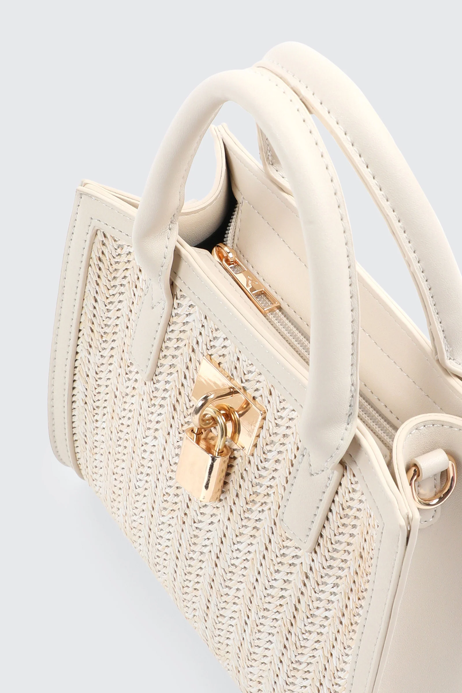 Square Handbag with Padlock Detail - Image 4