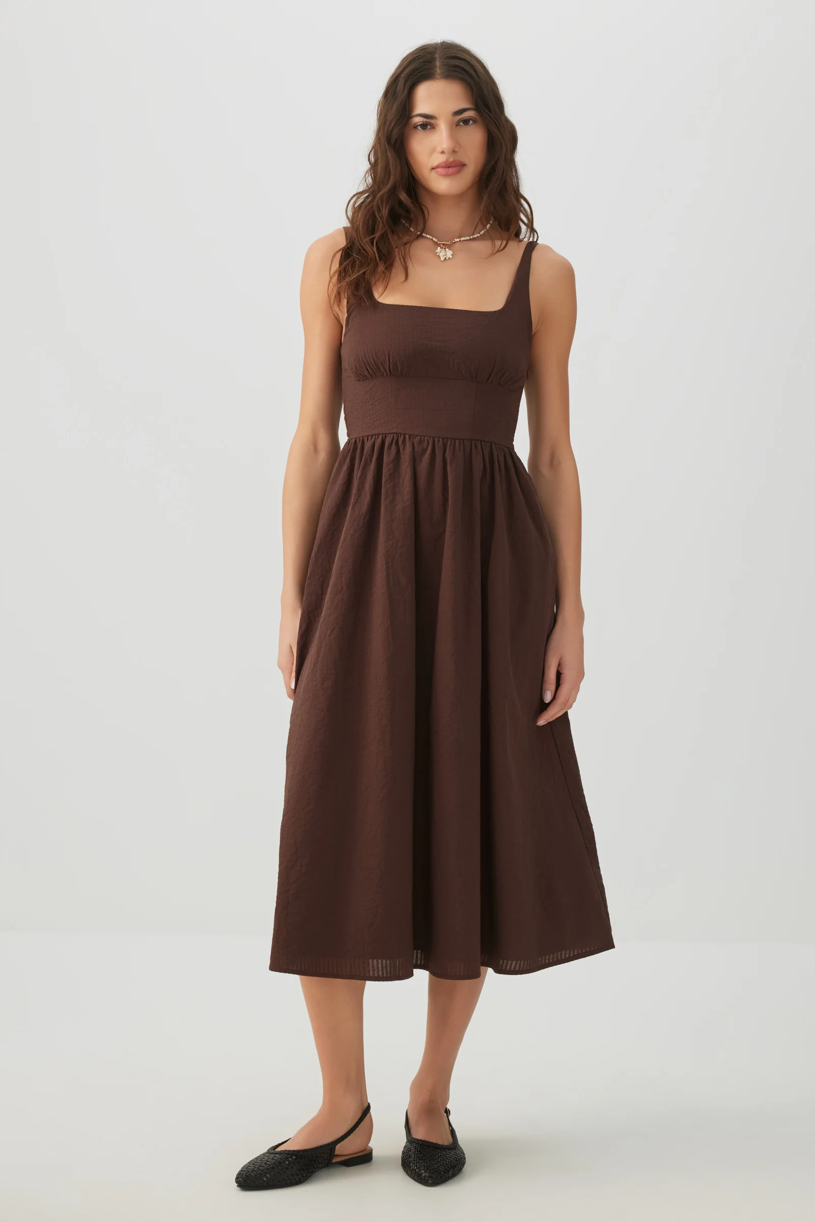 Square Neck Midi Dress - Image 3