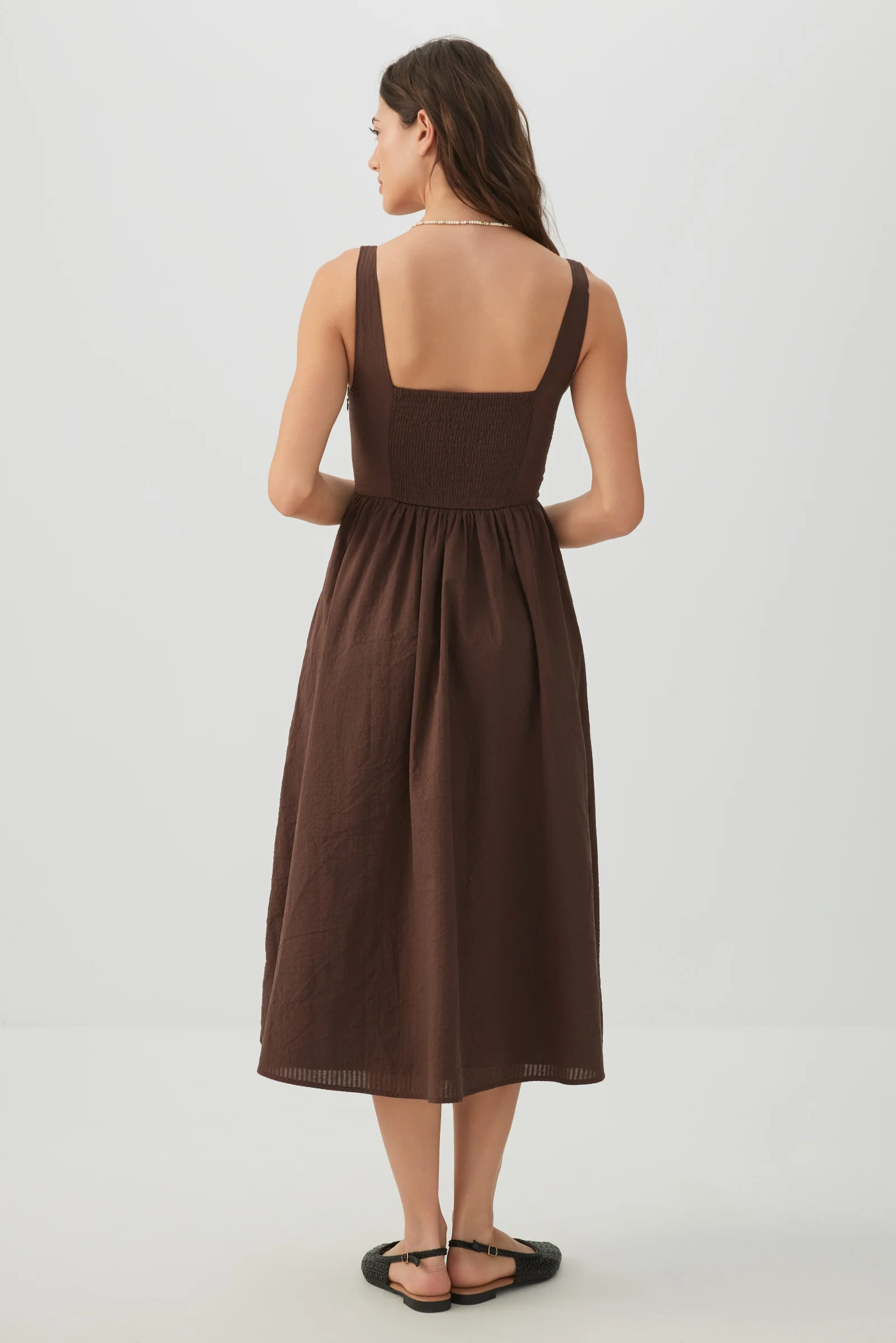 Square Neck Midi Dress - Image 5