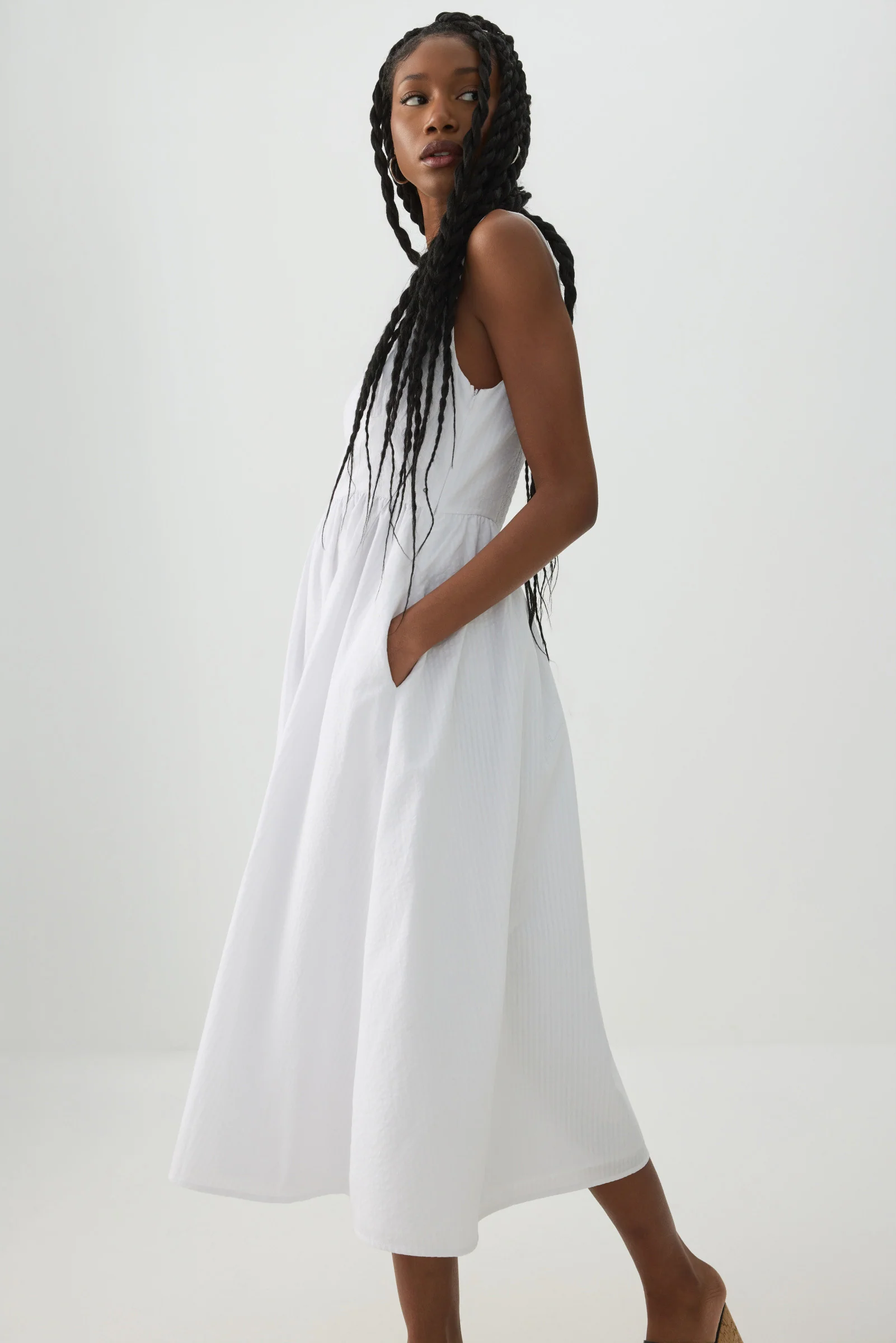 Square Neck Midi Dress - Image 2