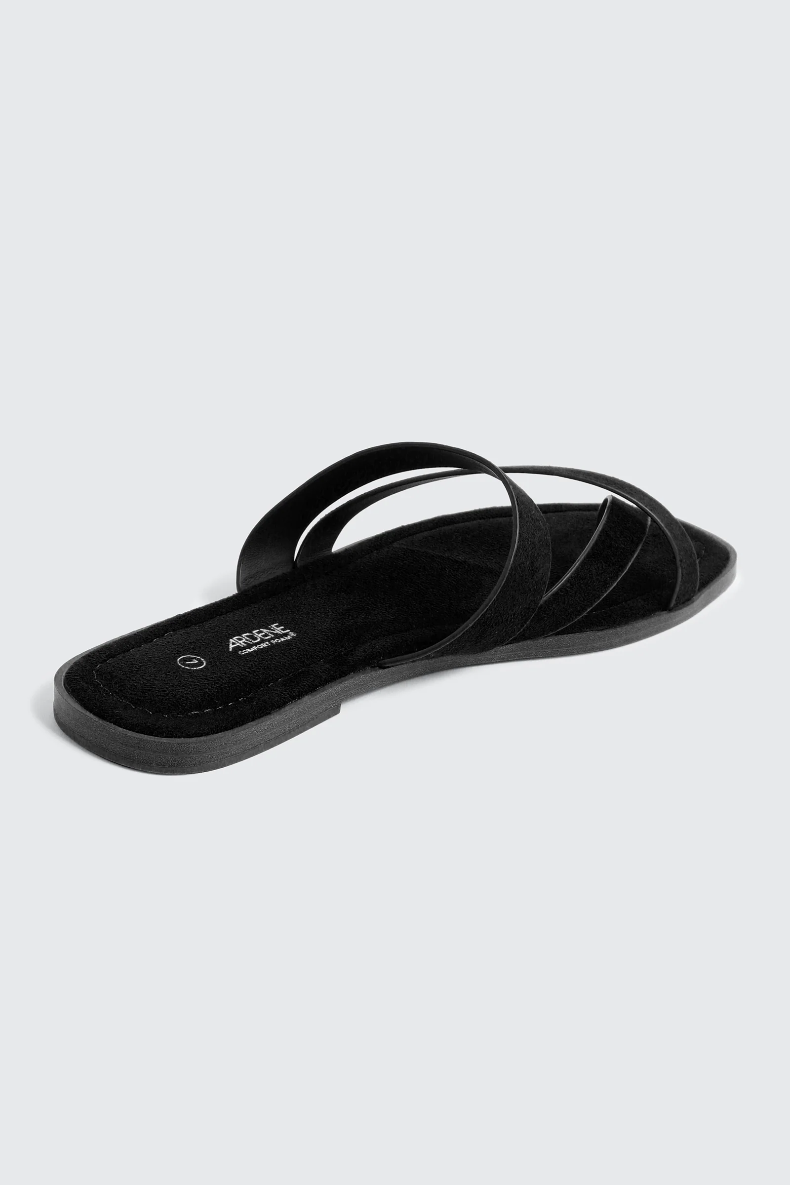Square Toe Asymmetric Strap Sandals - Image 3