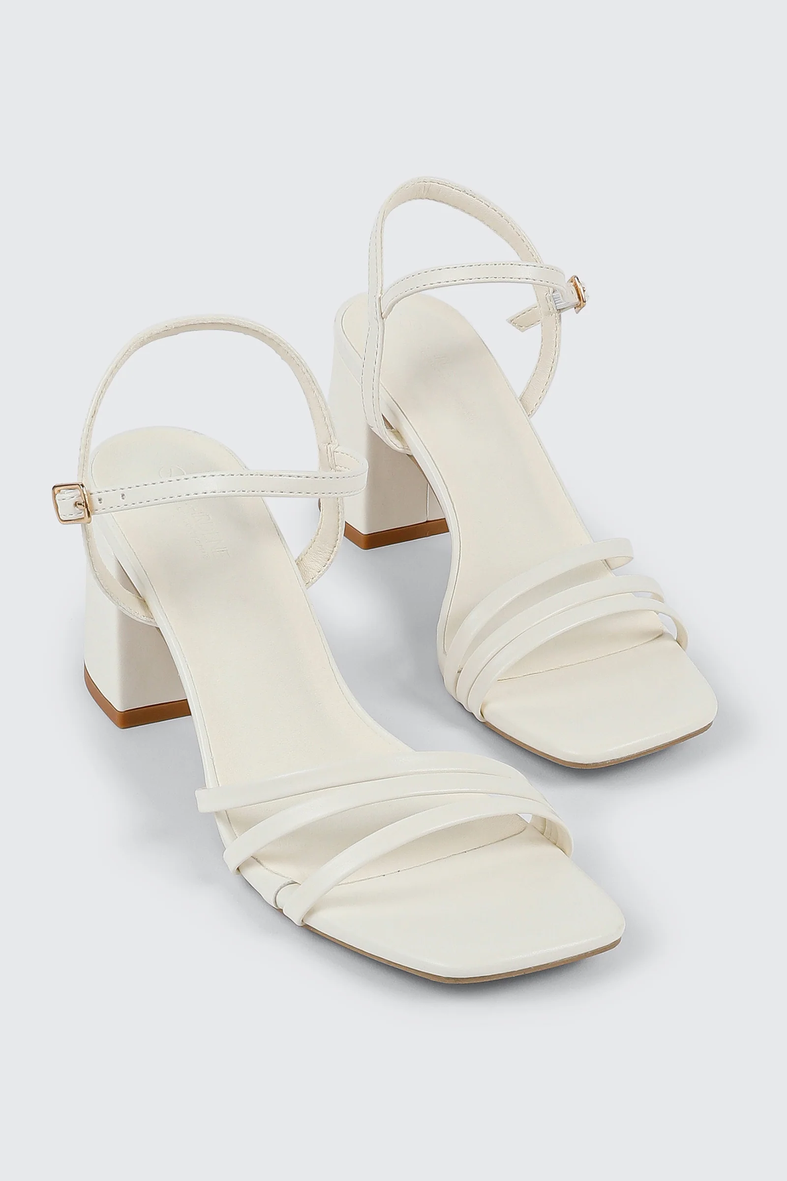 Square Toe Block Heel Sandals - Image 2