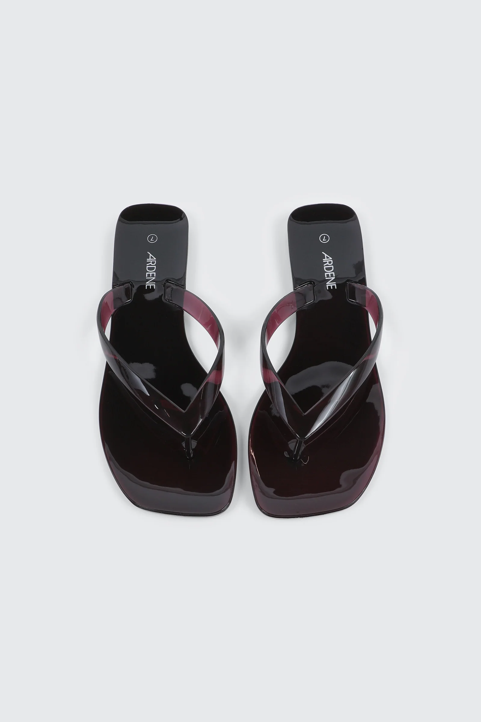 Square Toe Jelly Flip Flops - Image 4