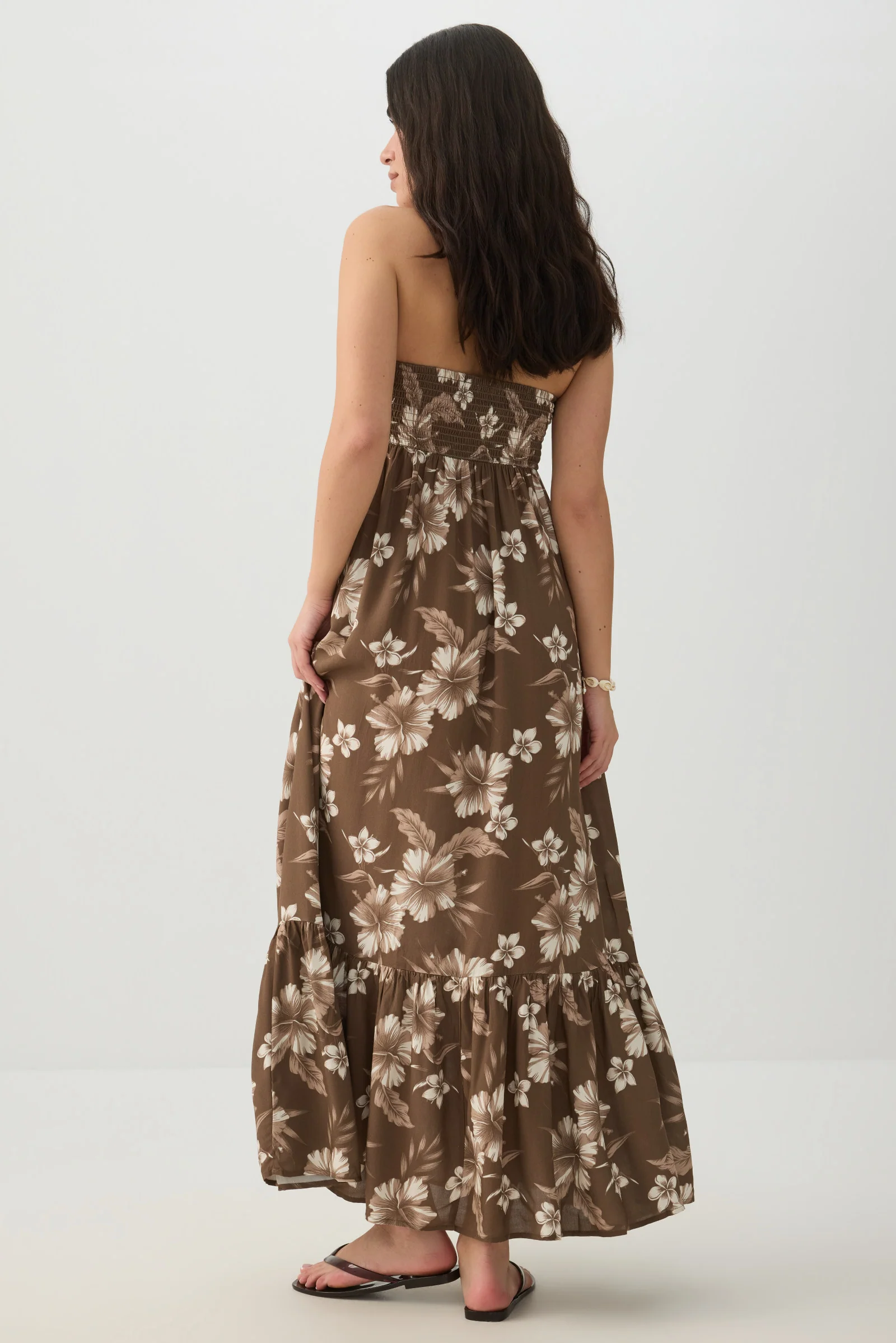 Strapless Floral Maxi Dress - Image 4