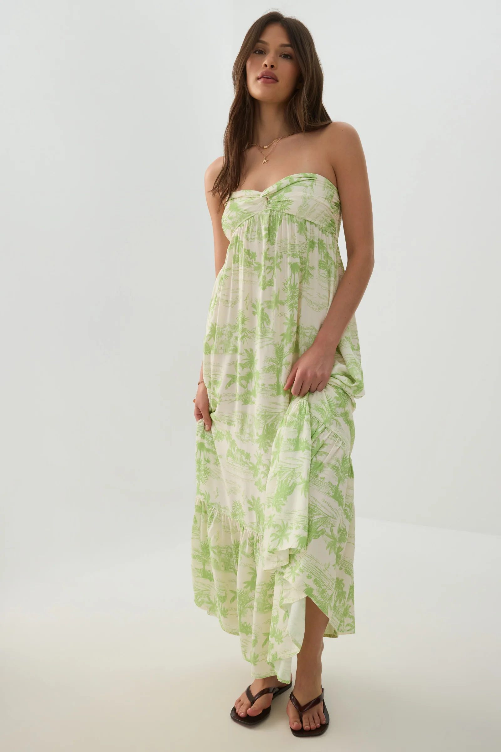 Strapless Floral Maxi Dress - Image 3