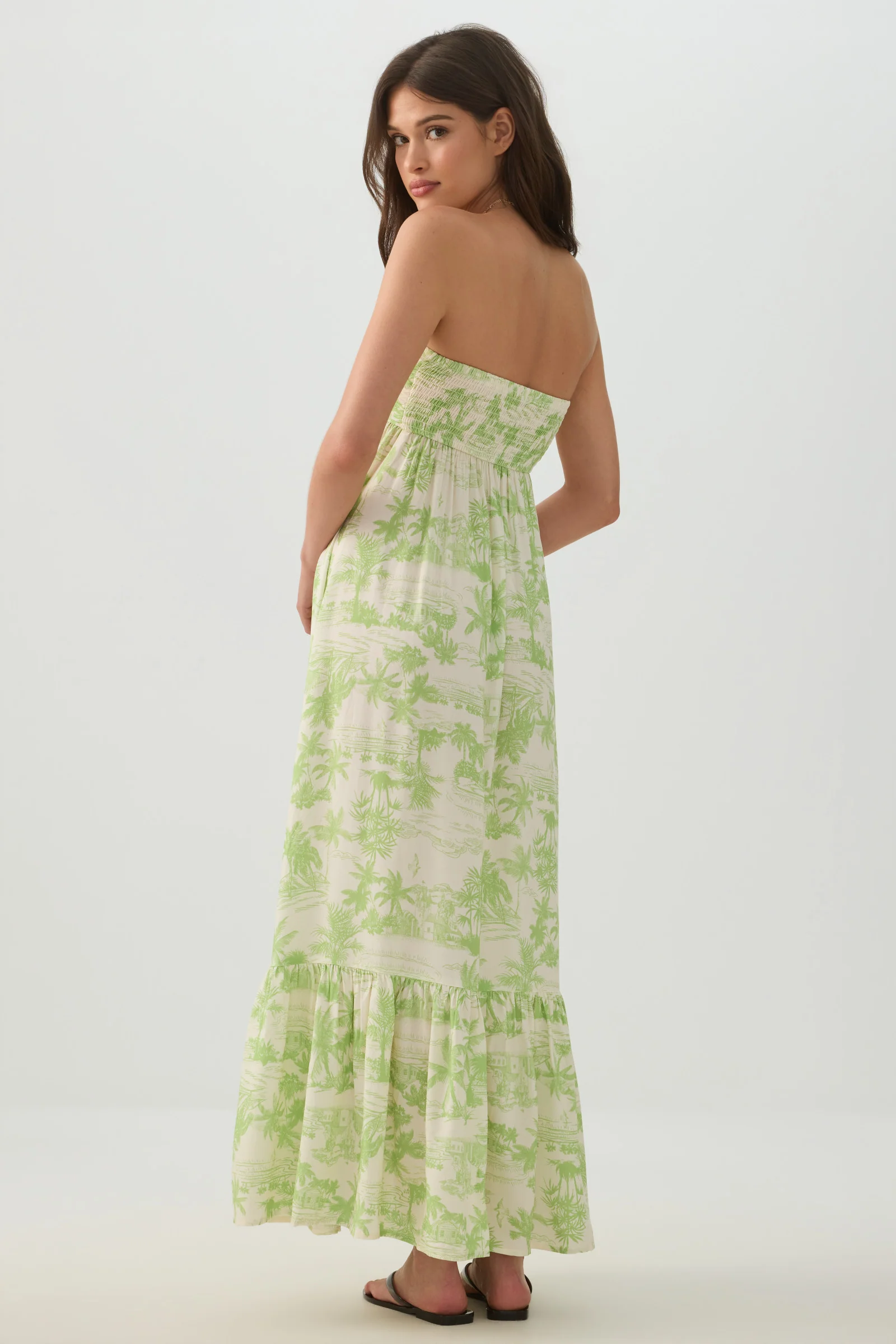 Strapless Floral Maxi Dress - Image 4