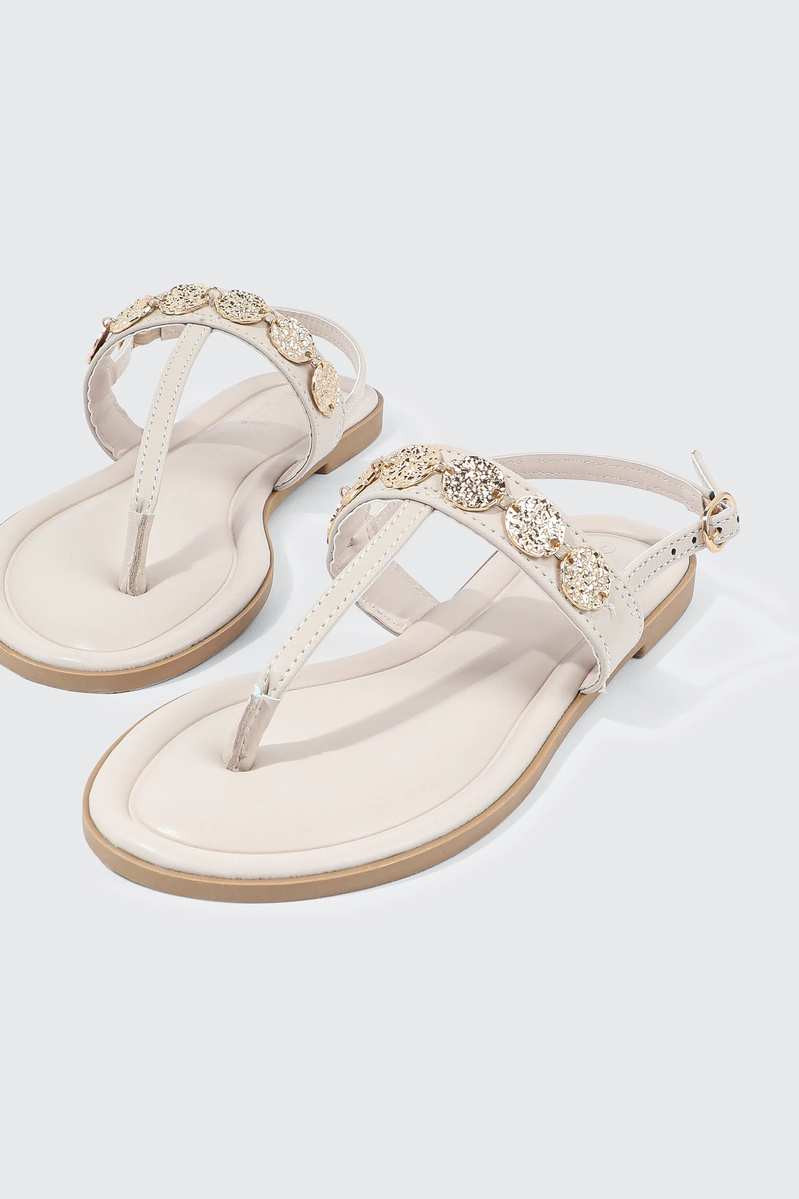 Strappy Sandals with Coin Charms - Image 2