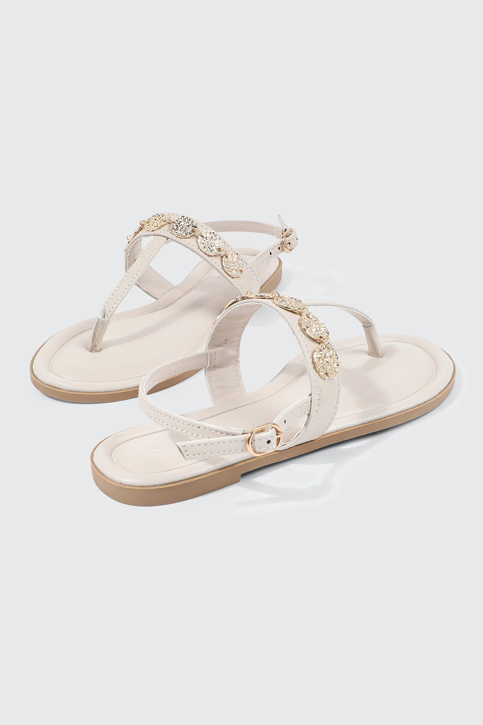 Strappy Sandals with Coin Charms - Image 3