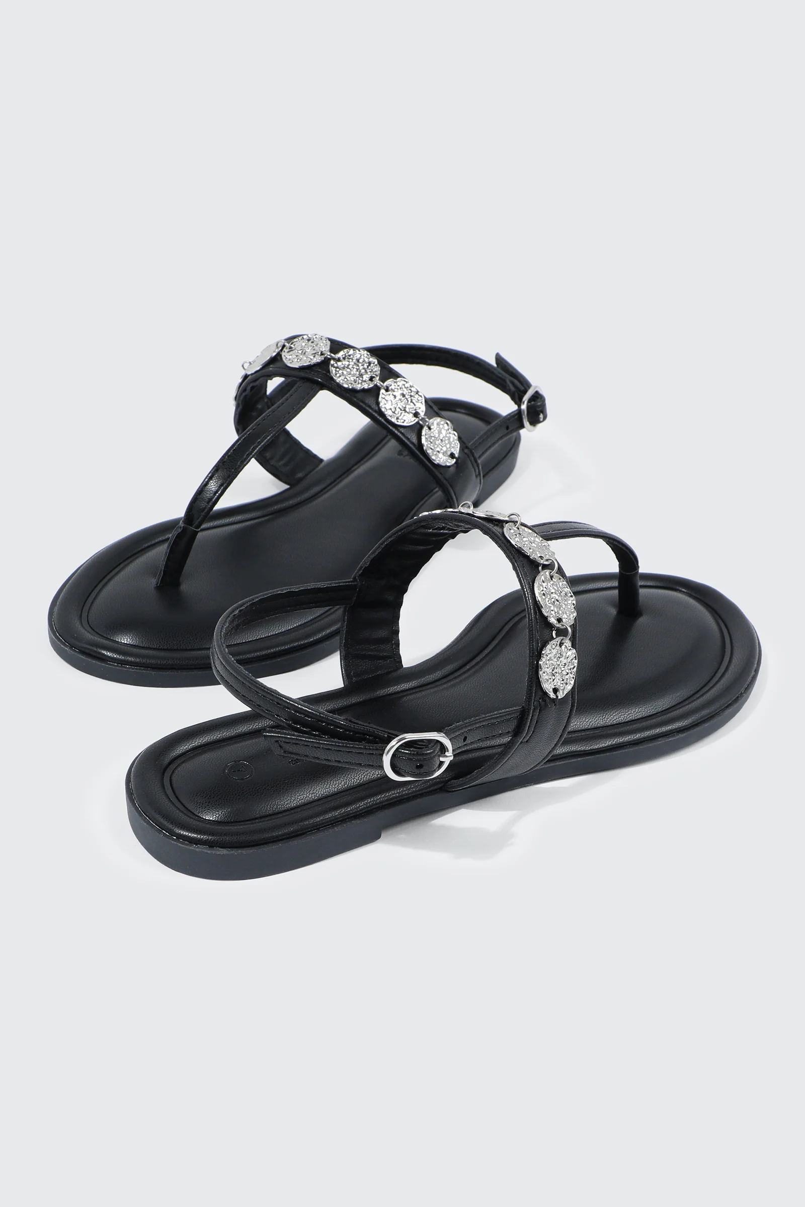 Strappy Sandals with Coin Charms - Image 3