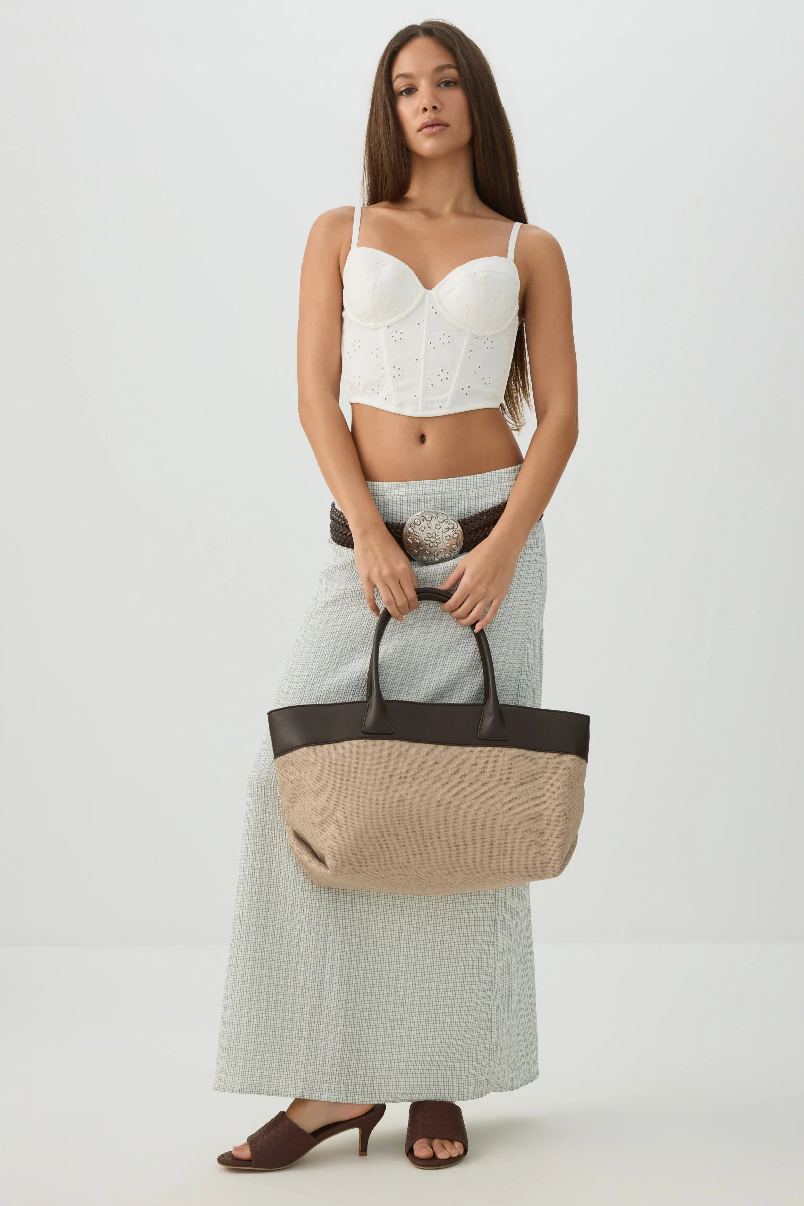 Straw Effect Tote Bag - Image 4