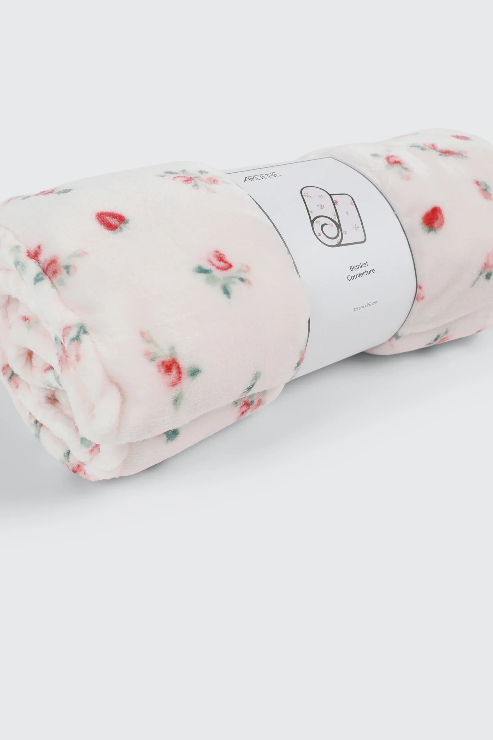 Strawberry Floral Throw Blanket - Image 2