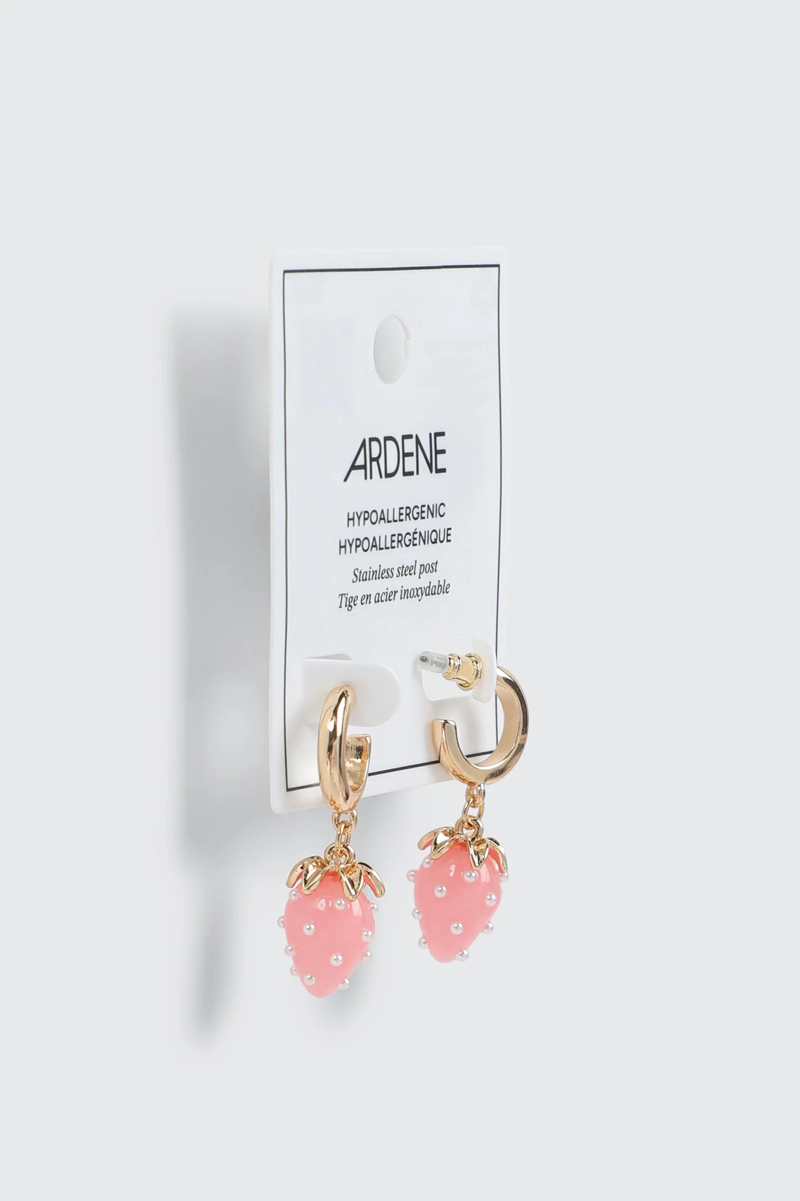 Strawberry Pearl Hoop Earrings - Image 2