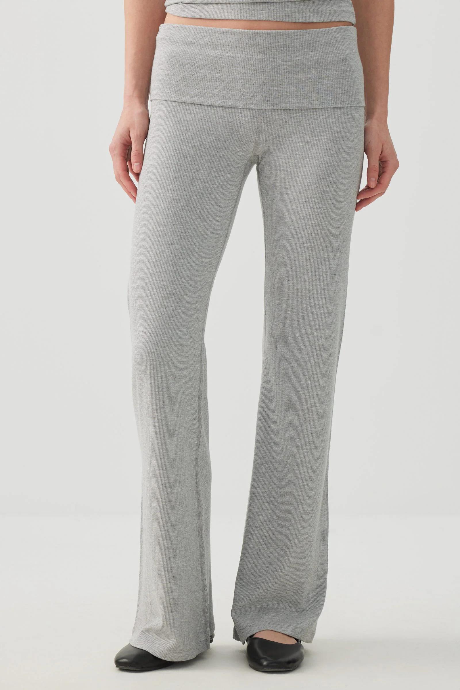 Stretch Rib Flare Leggings - Image 2