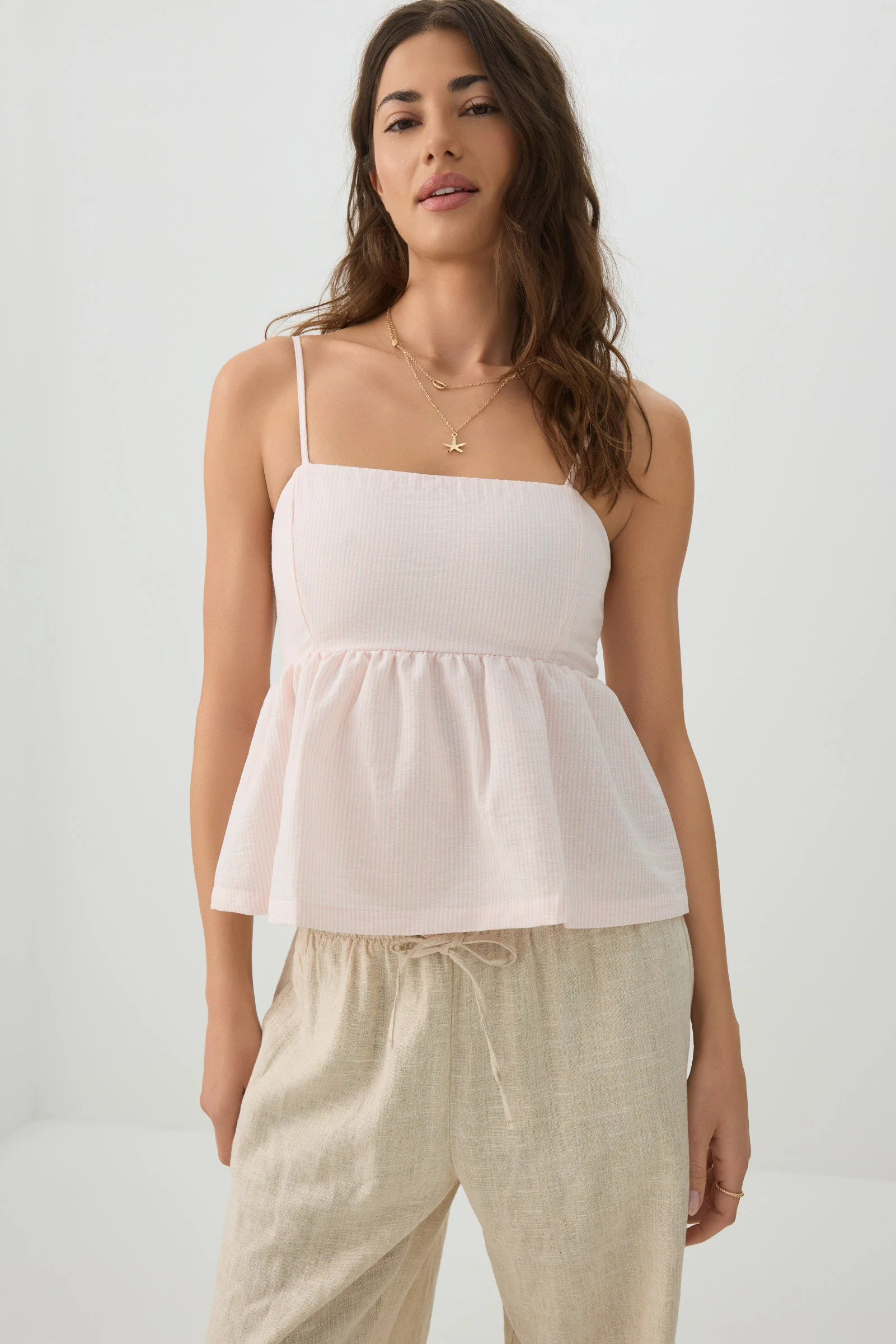 Striped Babydoll Tank Top - Image 2
