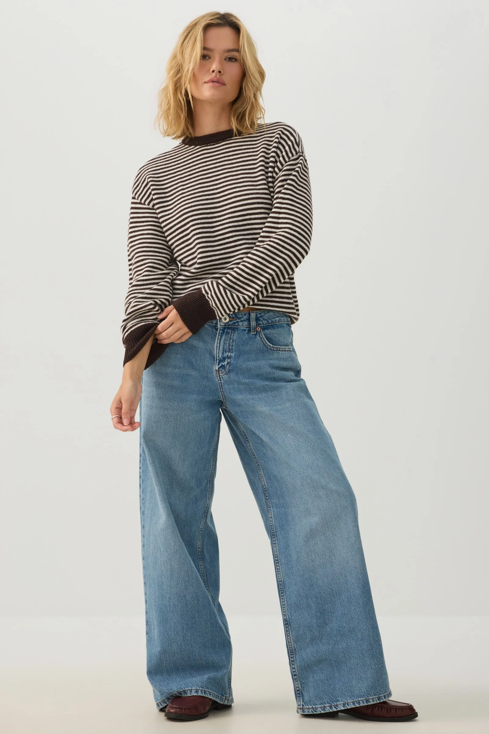 Striped Crew Neck Sweater - Image 3