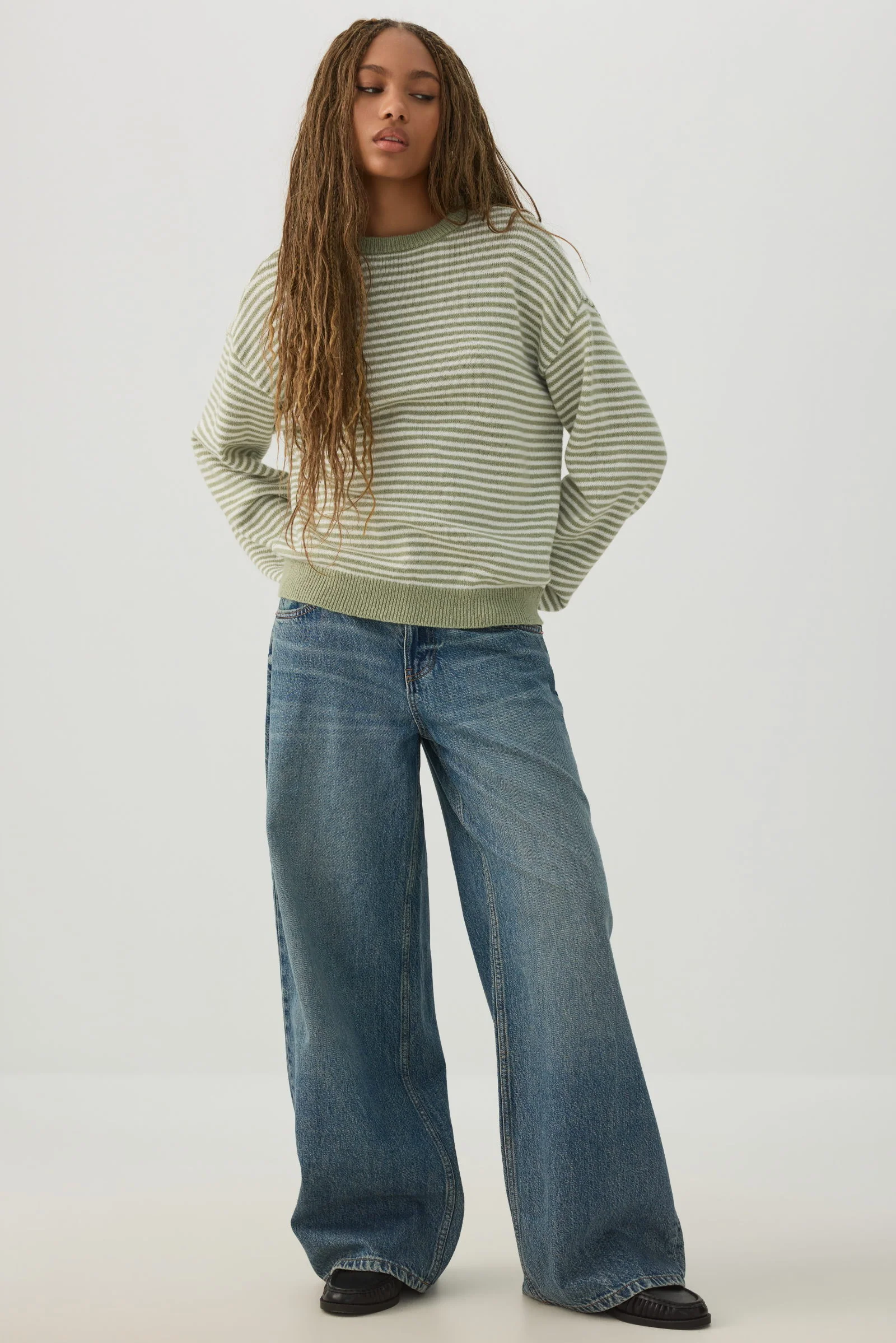 Striped Crew Neck Sweater - Image 3