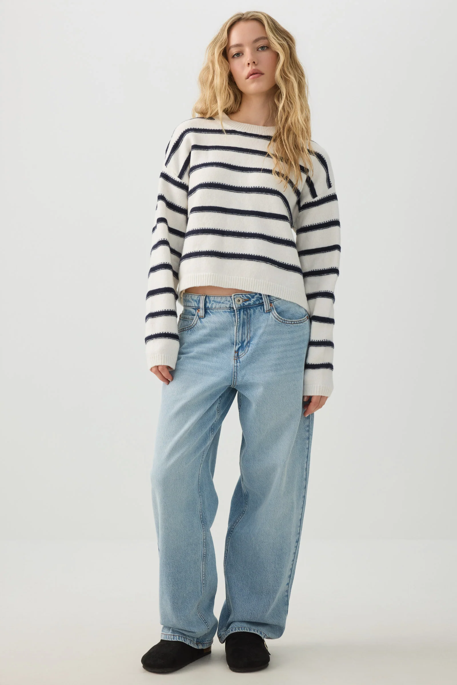 Striped Crew Neck Sweater - Image 2