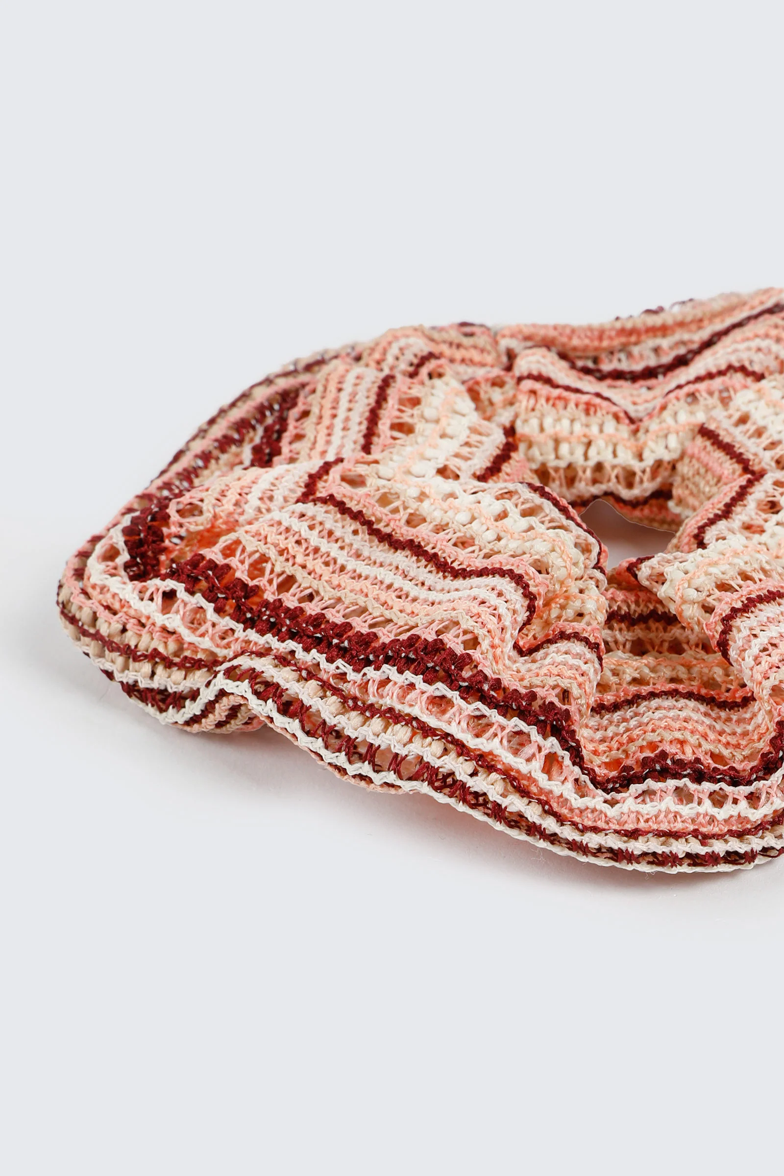 Striped Crochet Scrunchie - Image 2