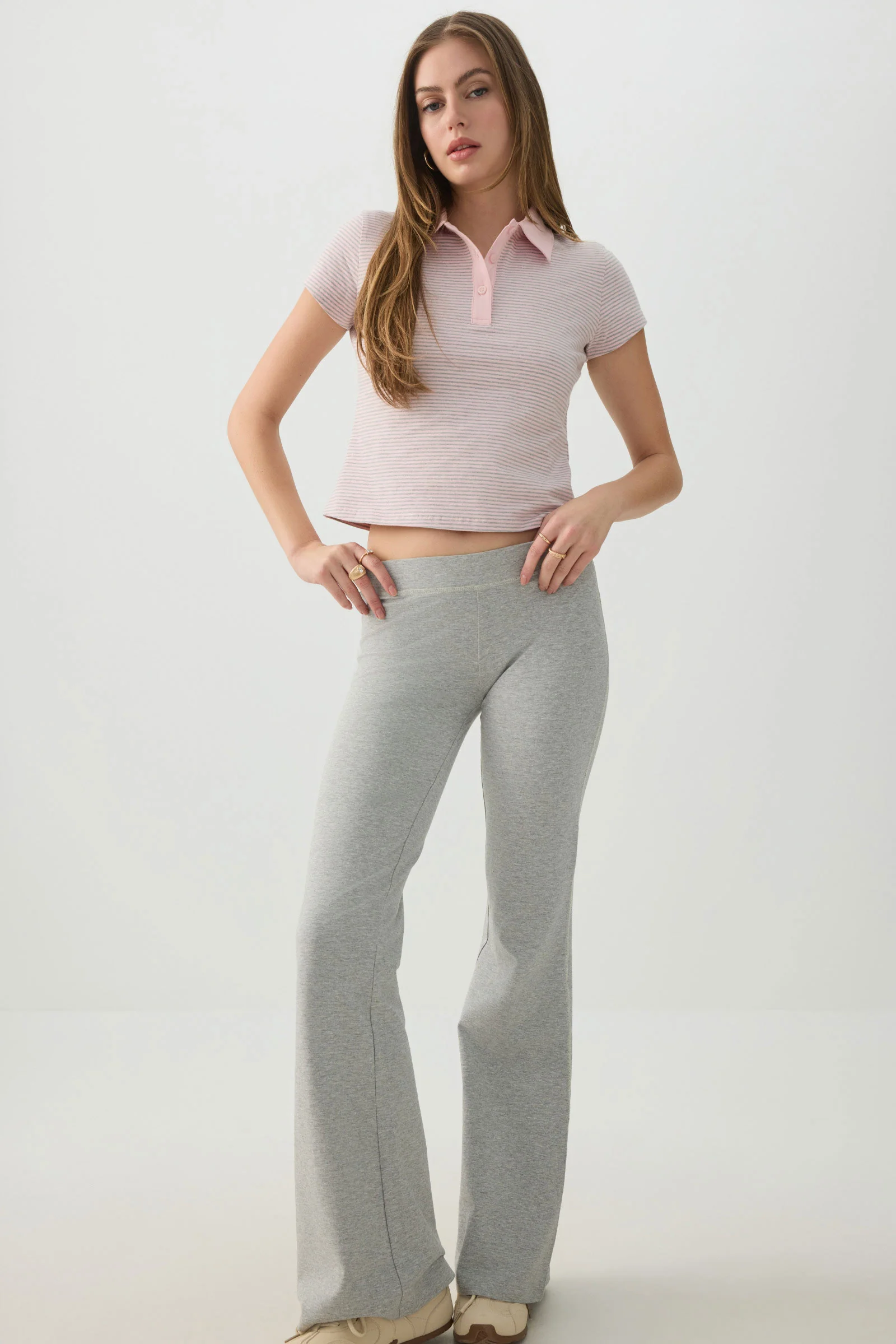 Striped Crop Polo Top - Image 3