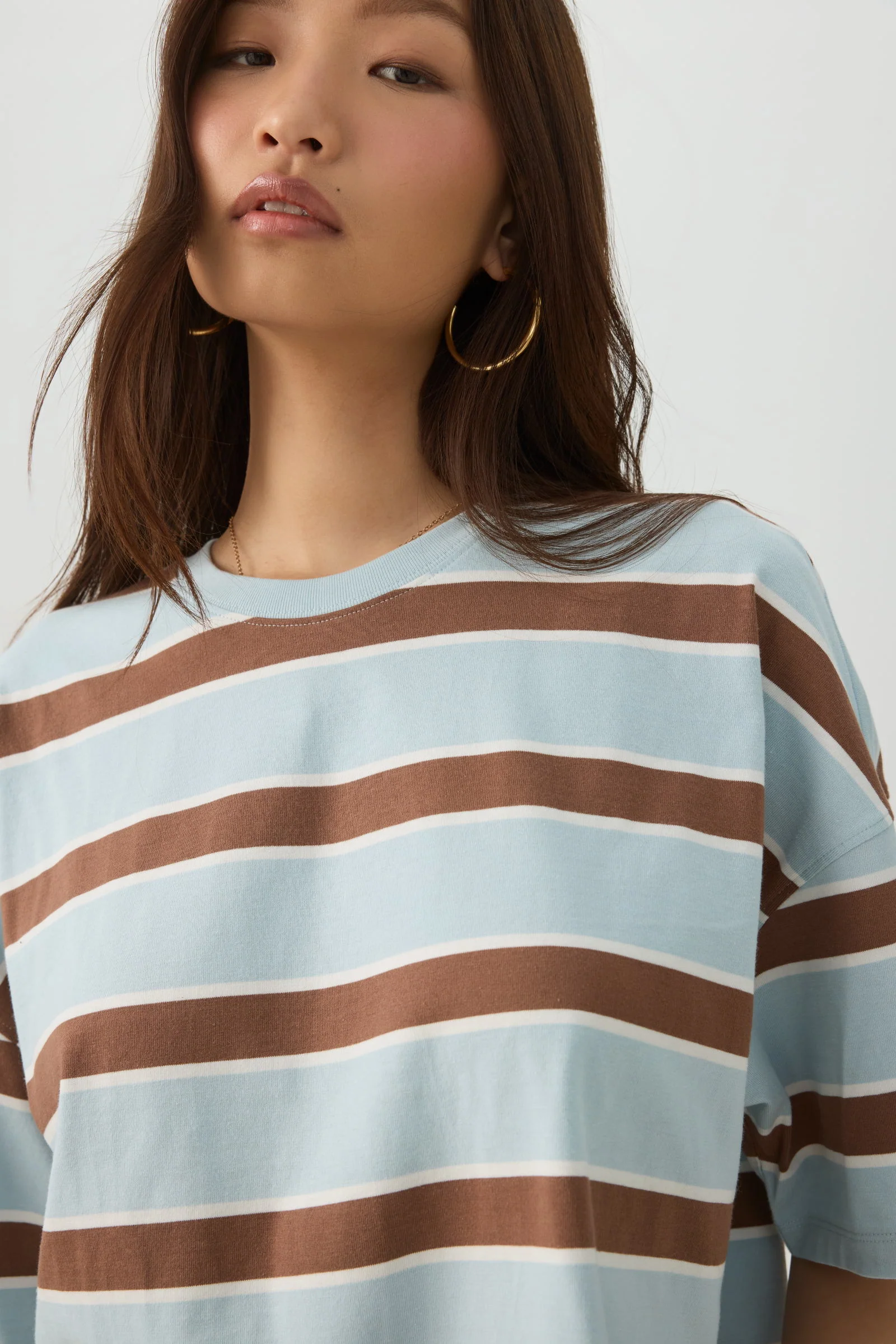Striped Drop Shoulder T-Shirt - Image 3
