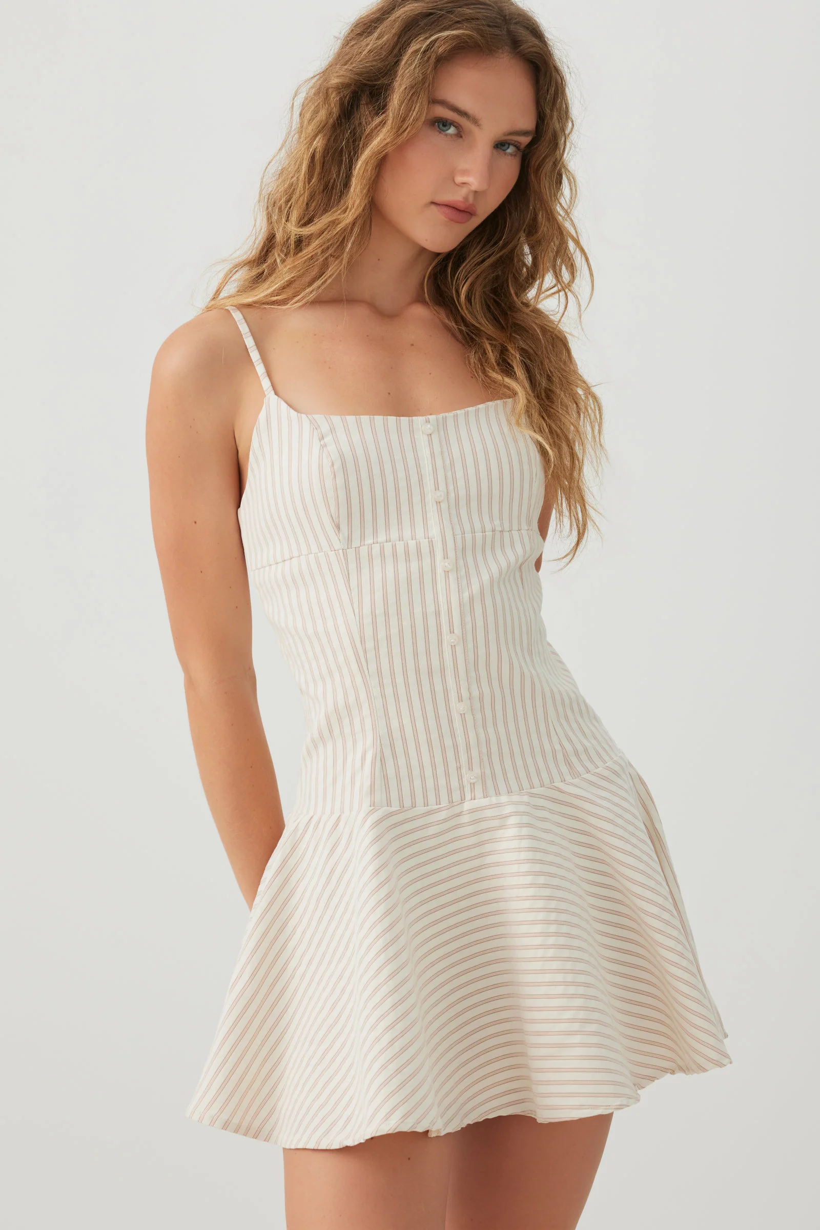 Striped Mini Dress - Image 3