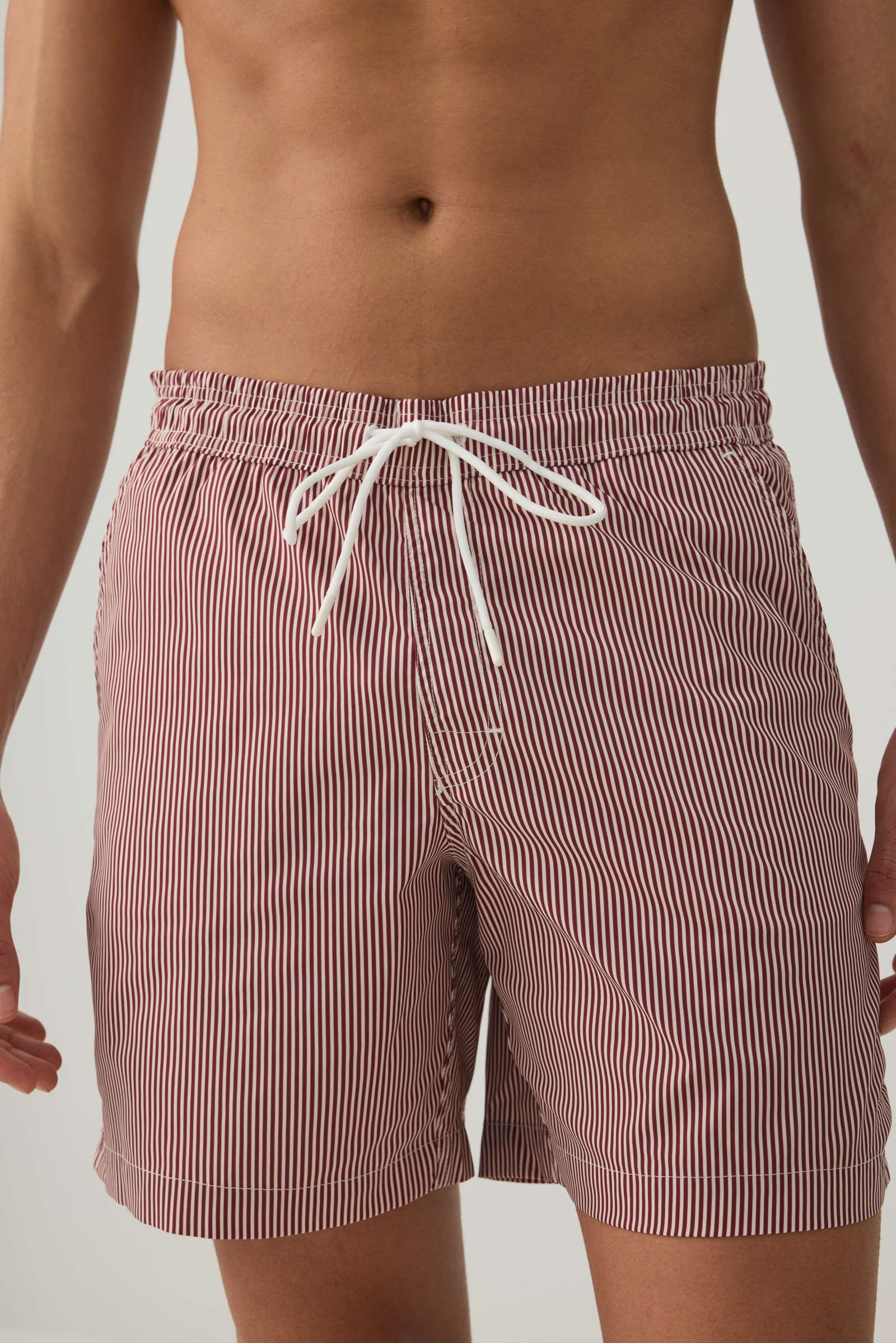 Striped Print Swim Trunks - Image 2